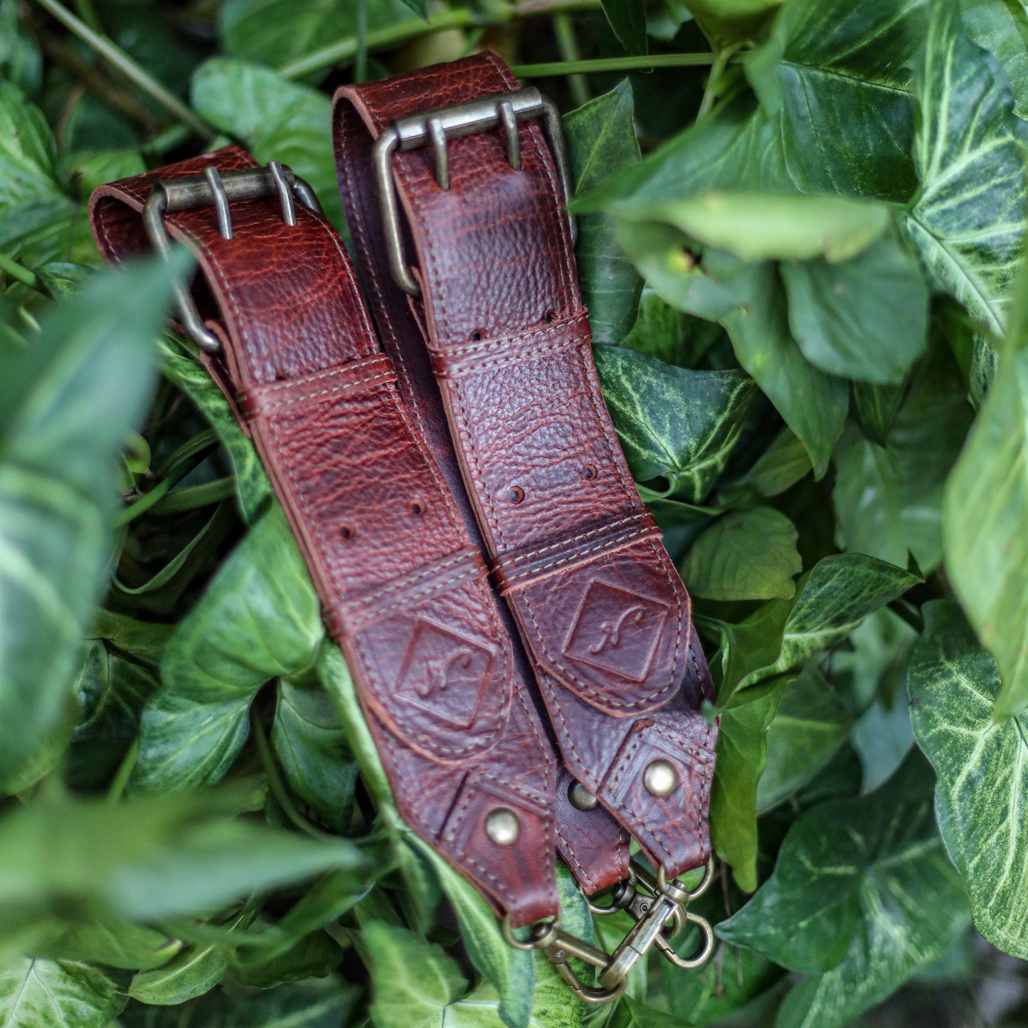DOUBLE BUCKLE BACKPACK STRAP SET - COPPER