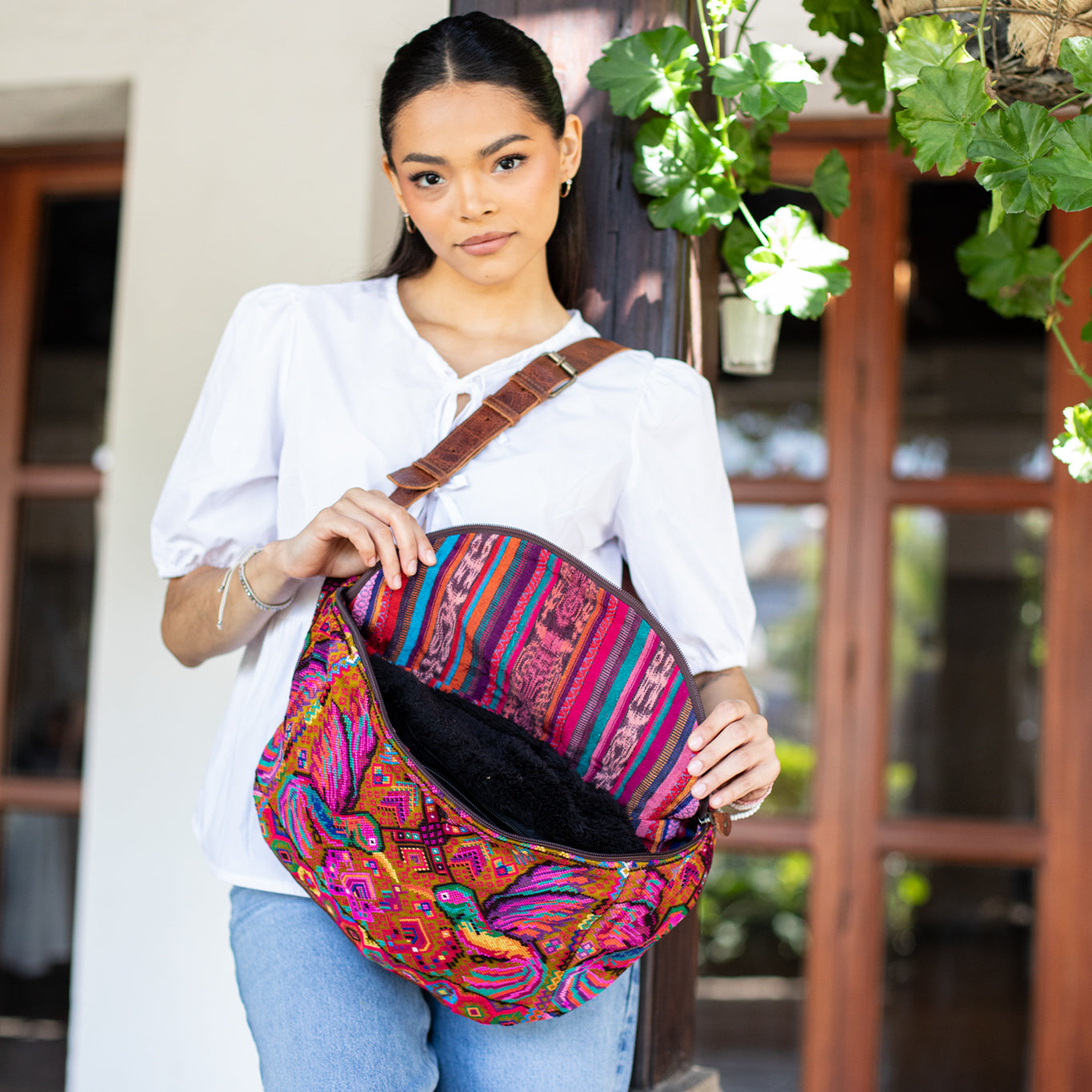 ETHAN BAG - OOAK HUIPIL - HONEY - NO. 18144