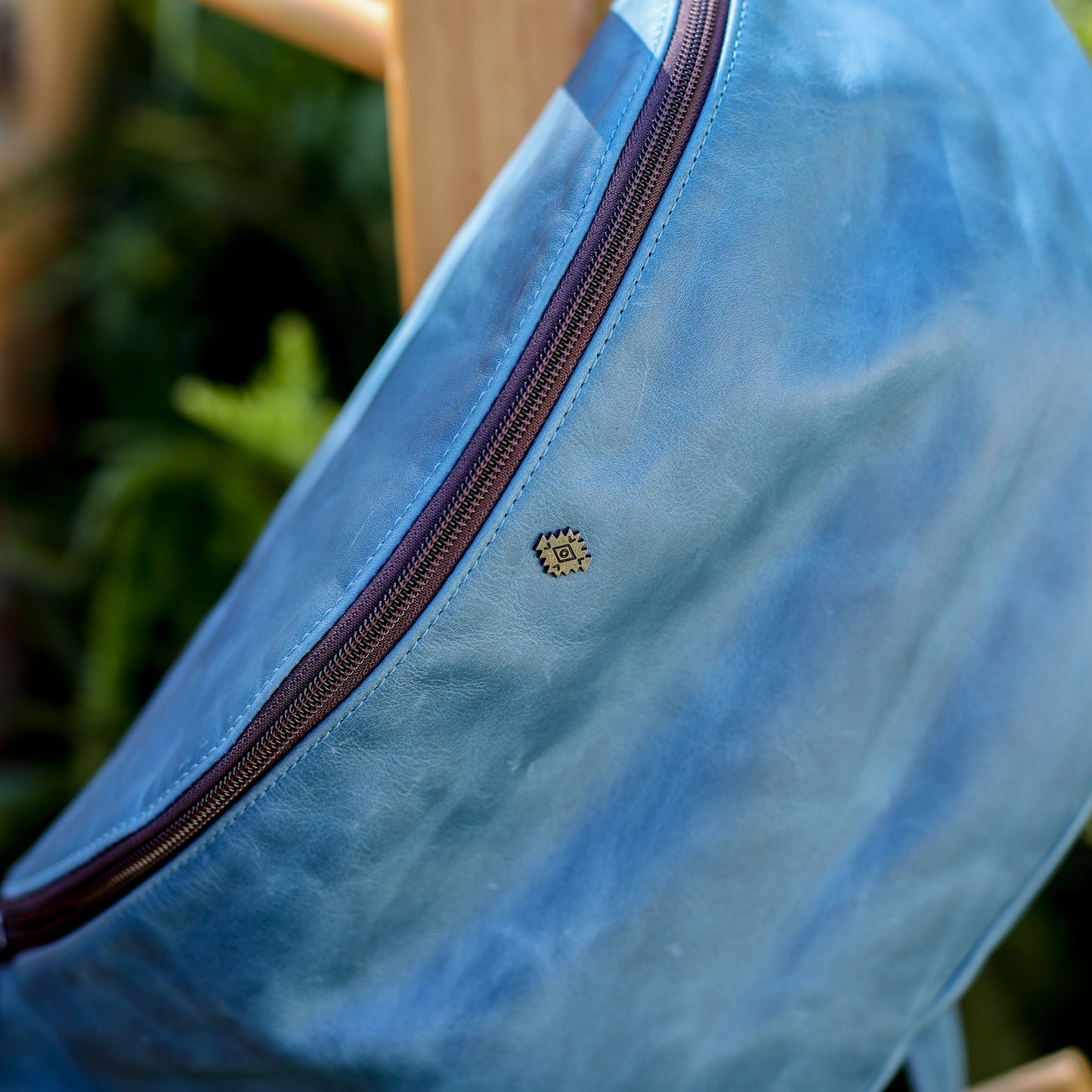 ETHAN BAG - FULL LEATHER - CERULEAN
