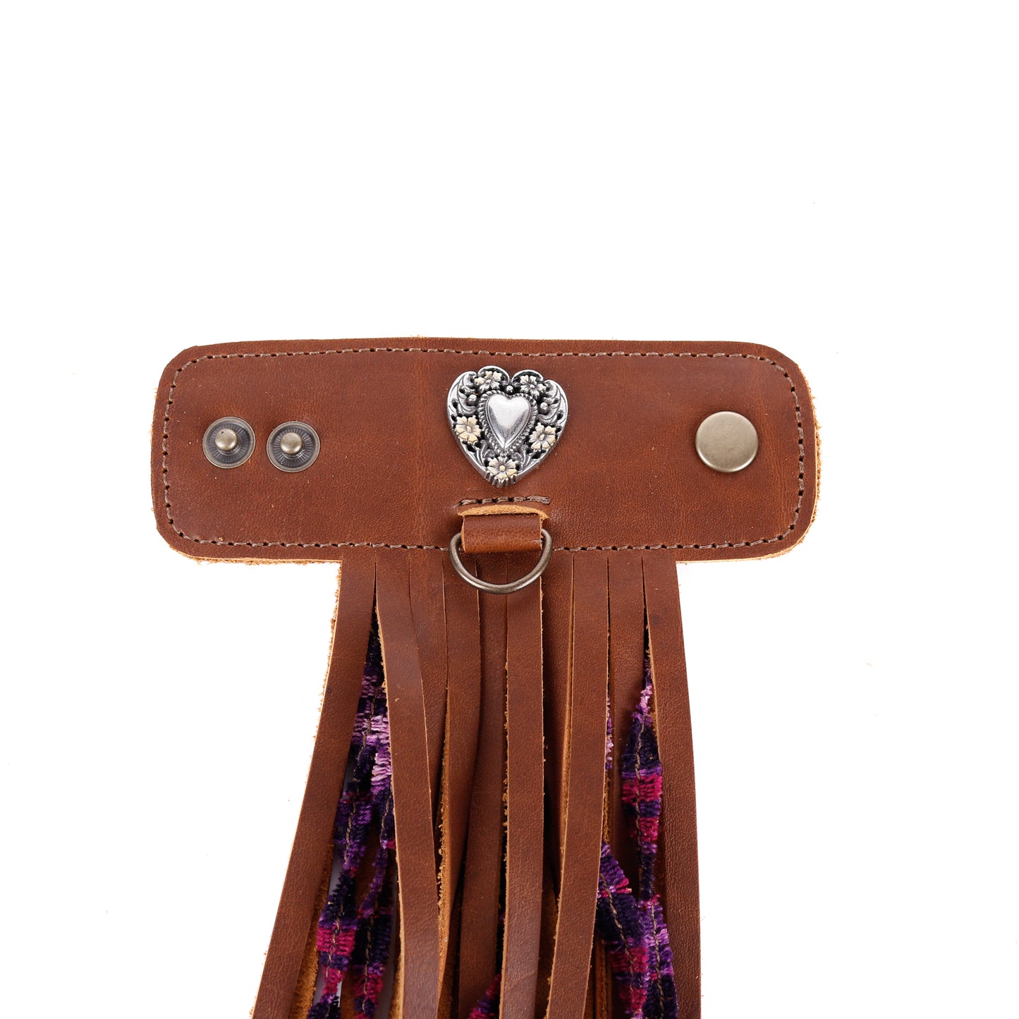 LAYERED TASSEL SET - FLORAL HEART - CAFE