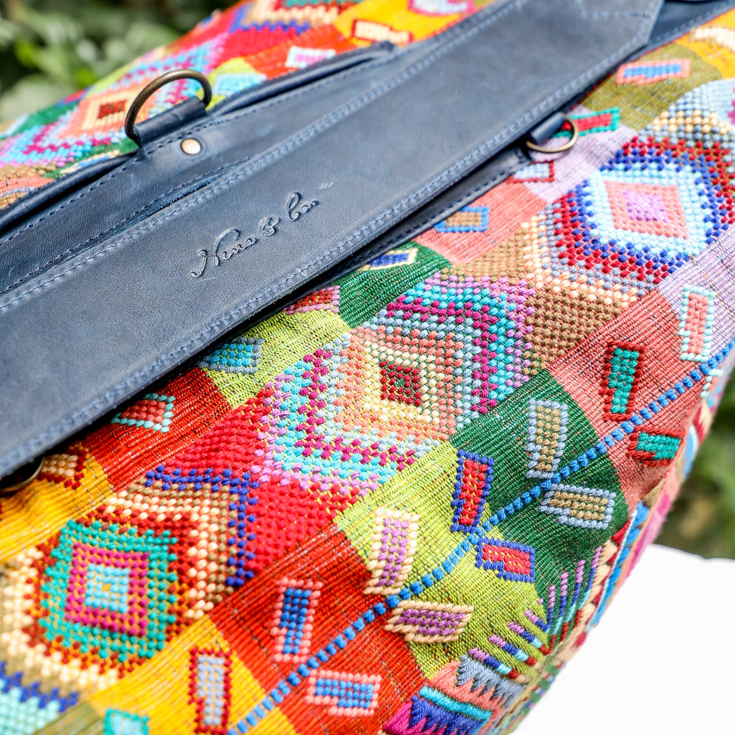 BEATRIZ CDB + DIAMANTE STRAP - H&S WHEAT - NAVY - NO. 19553