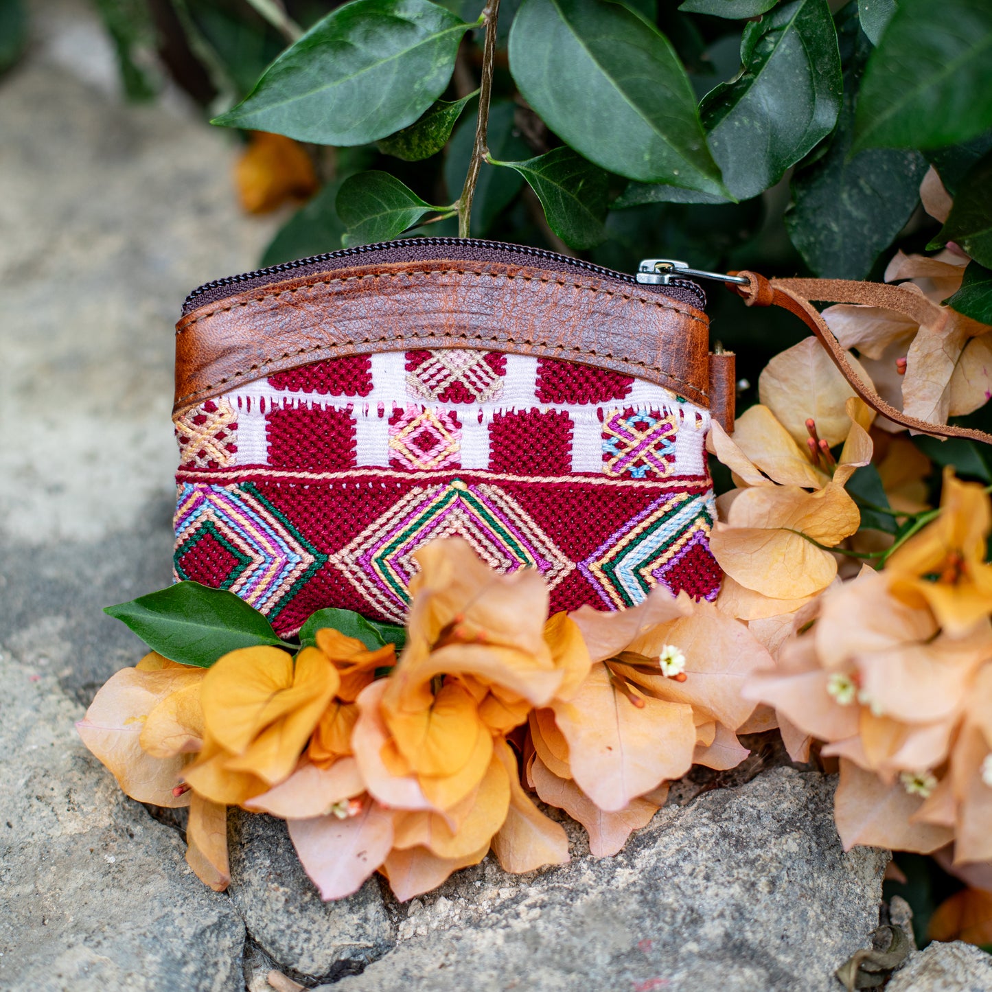COIN PURSE - OOAK HUIPIL - HONEY - NO. 17626 **SHIP WINDOW**