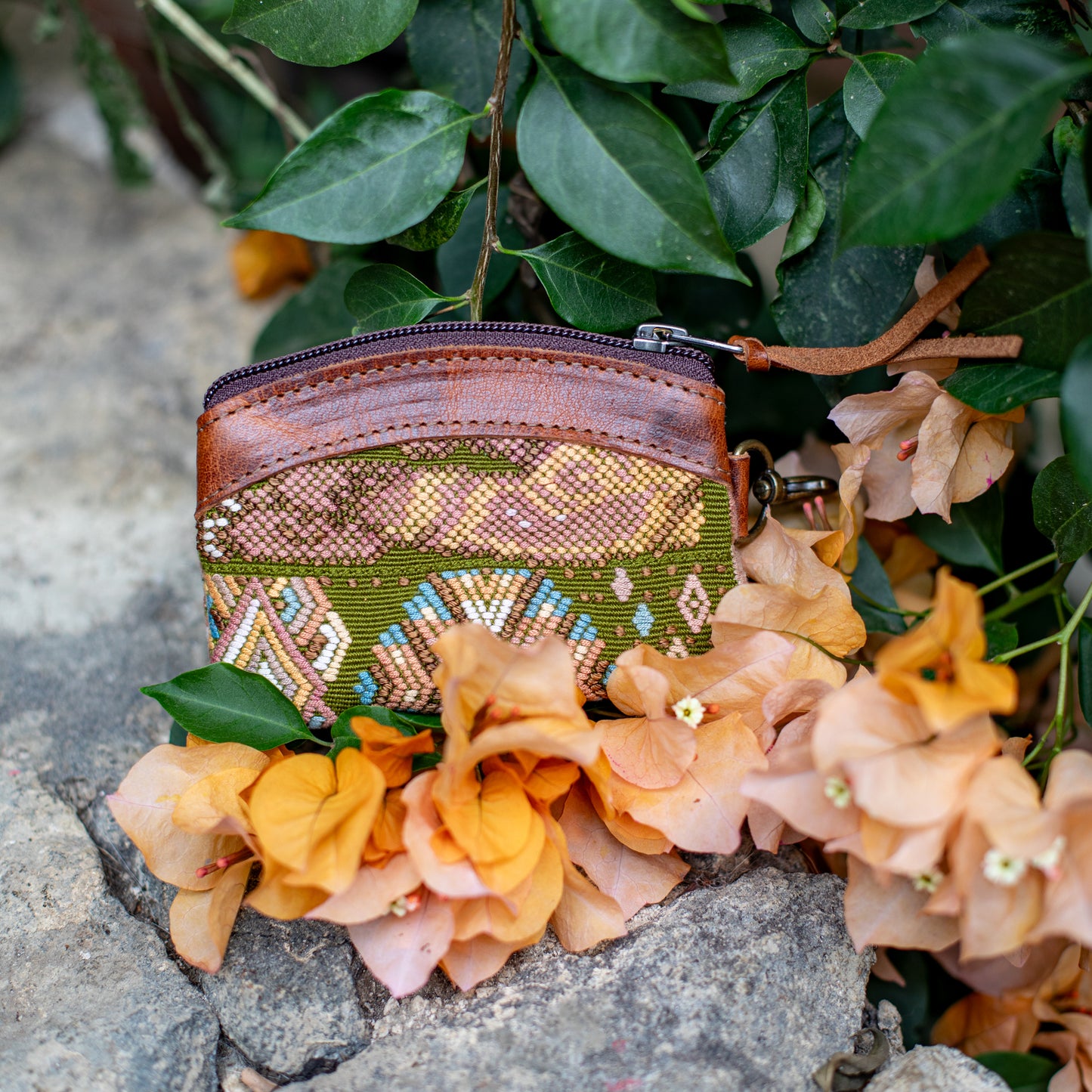 COIN PURSE - OOAK HUIPIL - HONEY - NO. 17621 **SHIP WINDOW**