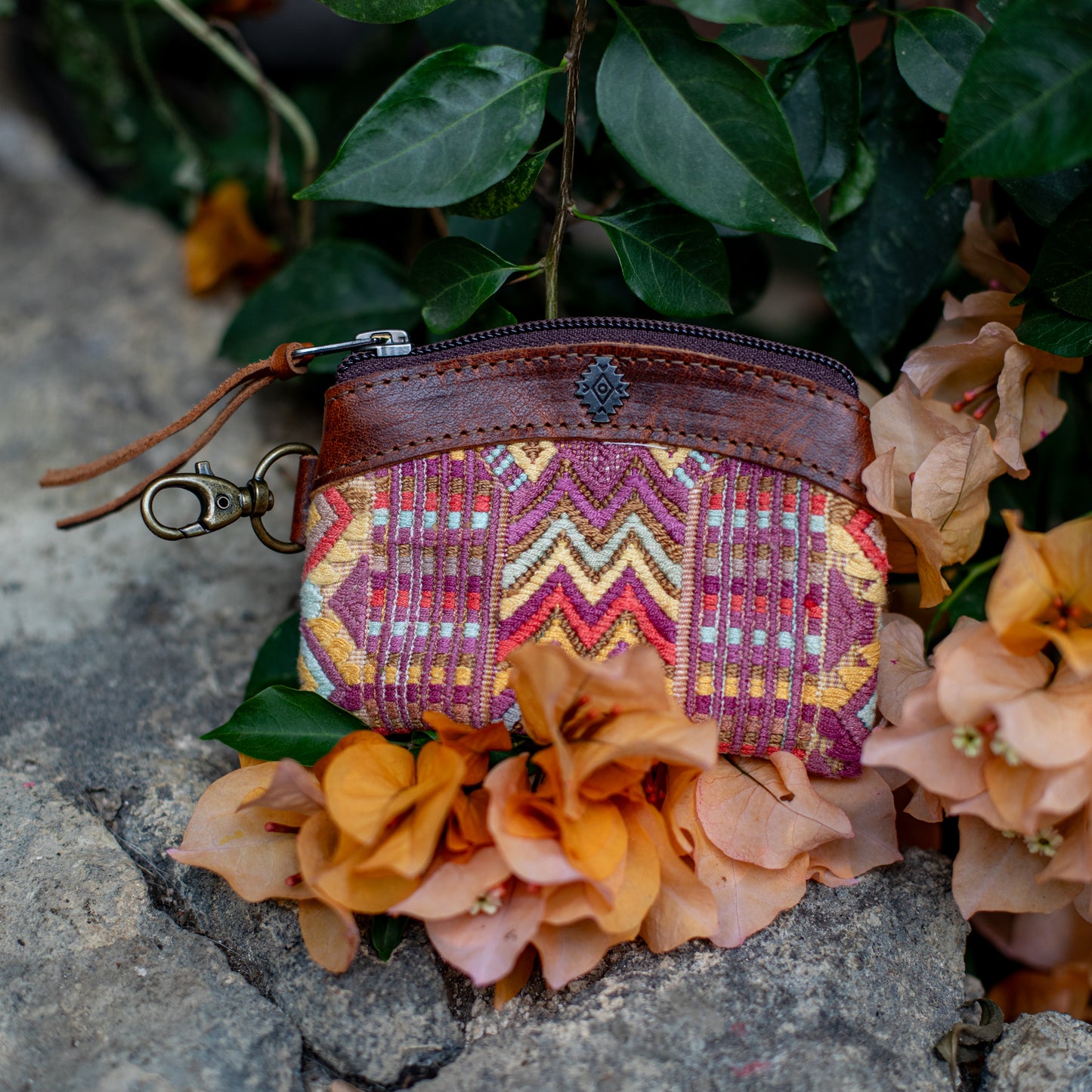 COIN PURSE - OOAK HUIPIL - HONEY - NO. 17634