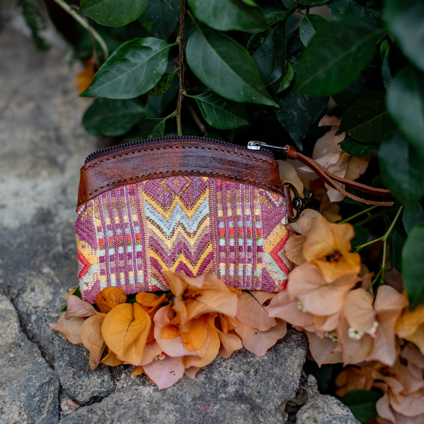 COIN PURSE - OOAK HUIPIL - HONEY - NO. 17634