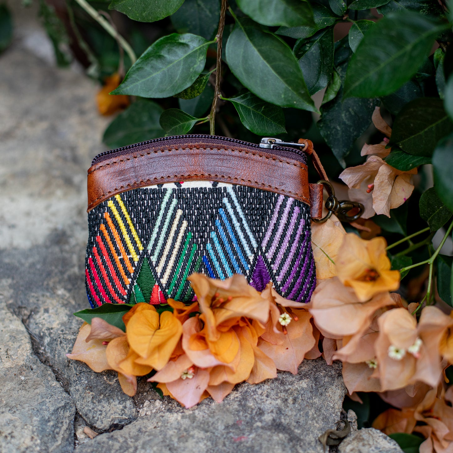 COIN PURSE - OOAK HUIPIL - HONEY - NO. 17630