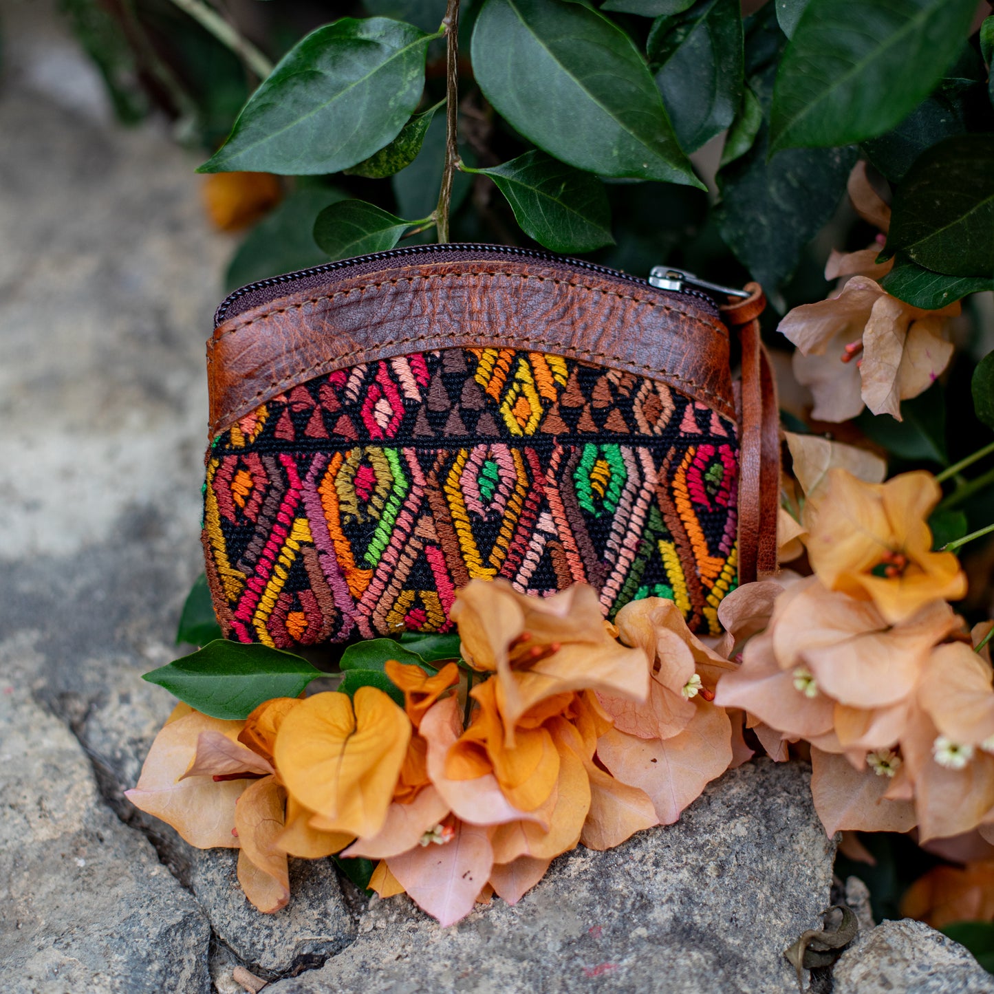 COIN PURSE - OOAK HUIPIL - HONEY - NO. 17632