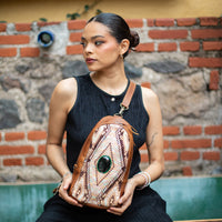 CROSSBODY SLING 2.0 - JADE - OOAK - CAFE - NO. 18231