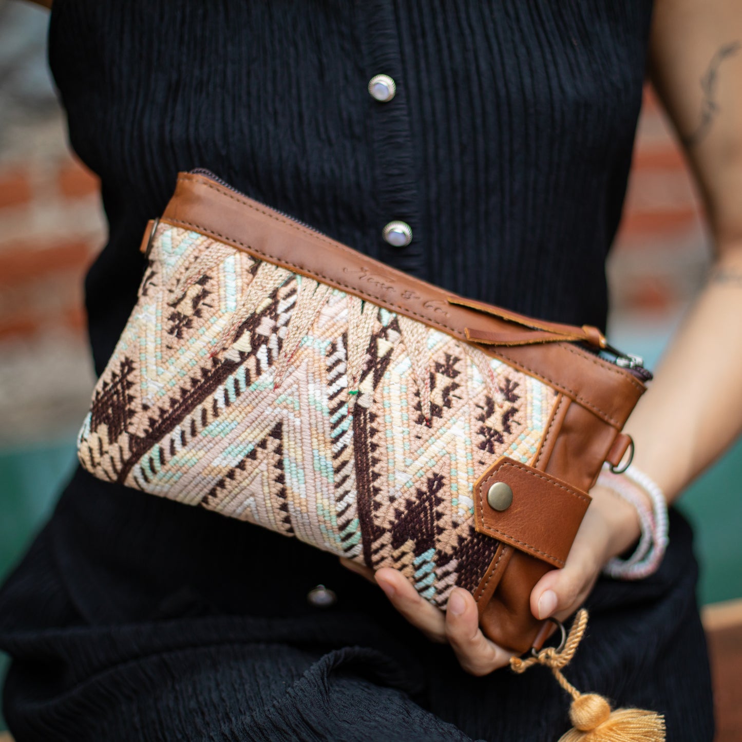 EVERYTHING CLUTCH - OOAK HUIPIL - CAFE - NO. 18245