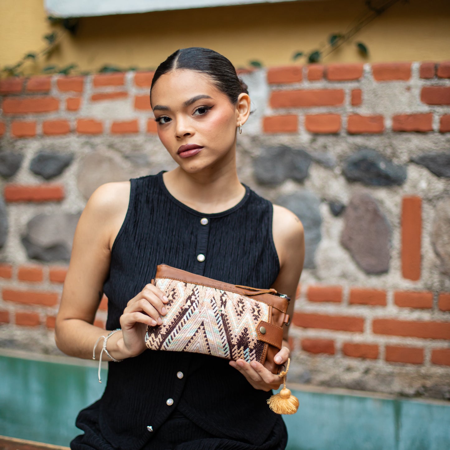 EVERYTHING CLUTCH - OOAK HUIPIL - CAFE - NO. 18245