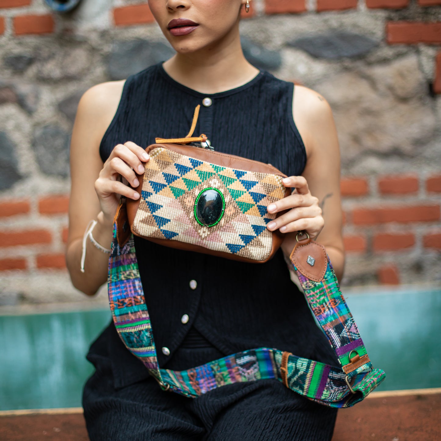 LARGE WANDER SET - JADE - OOAK HUIPIL - CAFE - NO. 18235