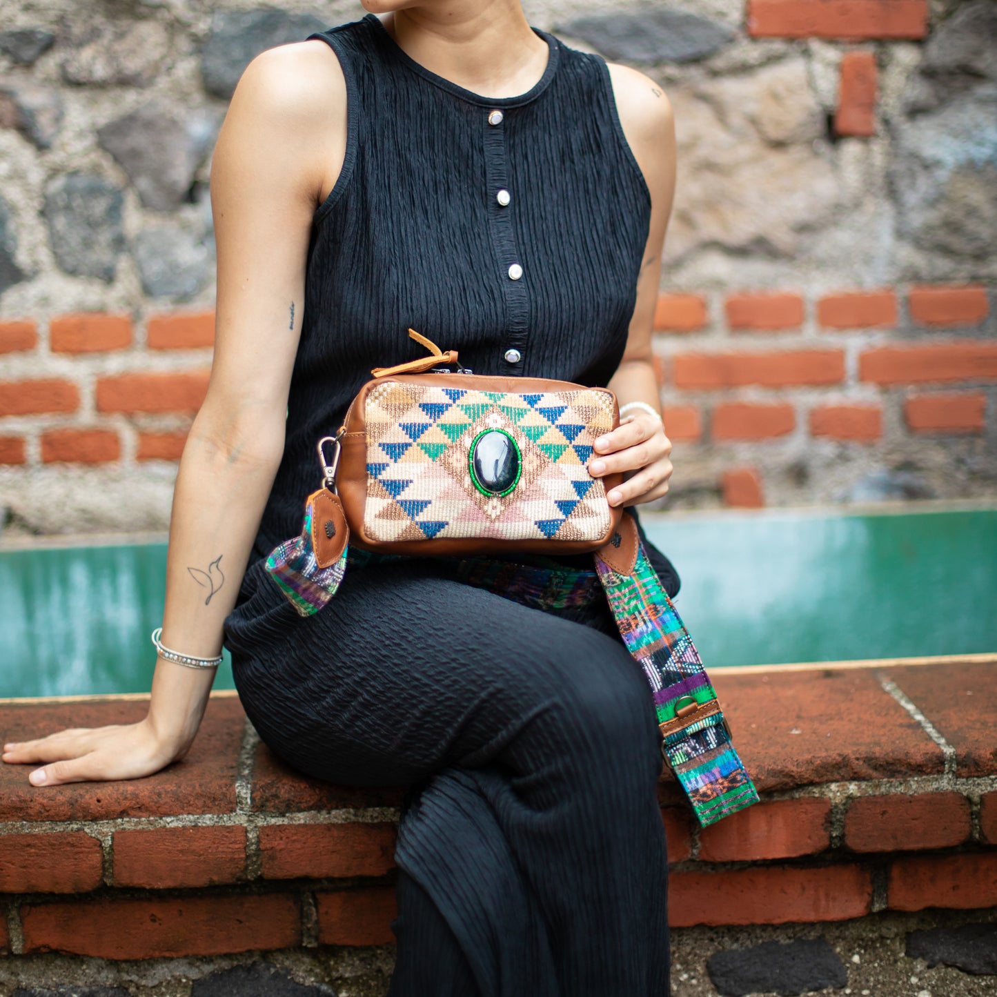 LARGE WANDER SET - JADE - OOAK HUIPIL - CAFE - NO. 18235