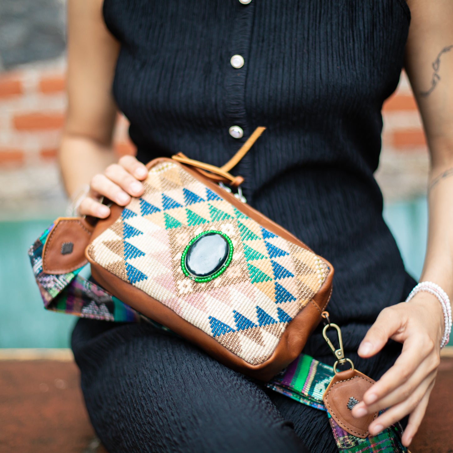 LARGE WANDER SET - JADE - OOAK HUIPIL - CAFE - NO. 18235