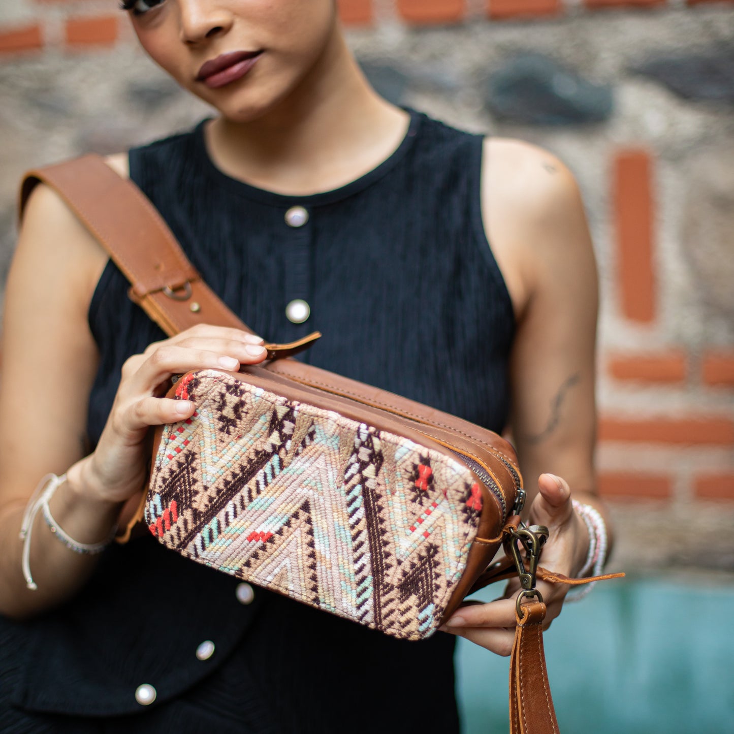 ESSENTIALS BAG - OOAK HUIPIL - CAFE - NO. 18244