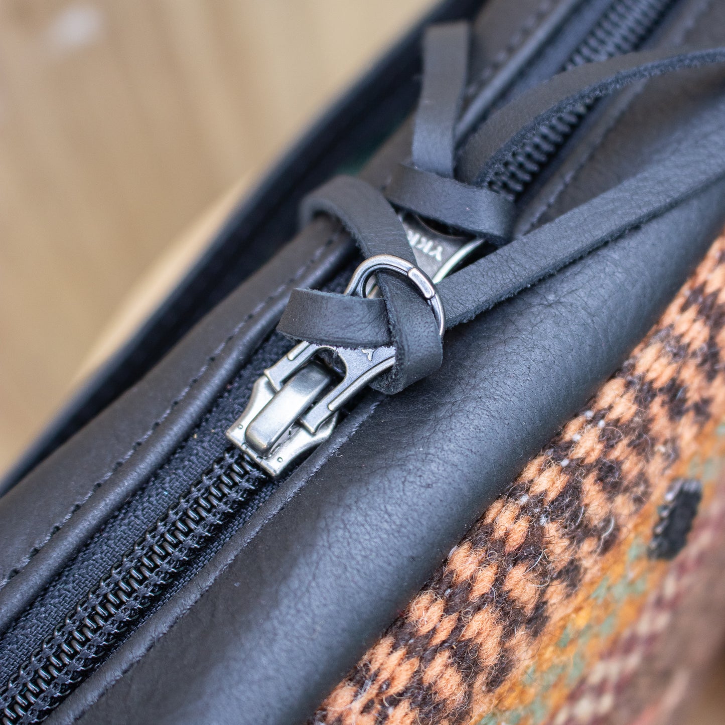 LARGE WANDER BAG SET - MEXICO TEXTILE - BLACK - NO. 18848