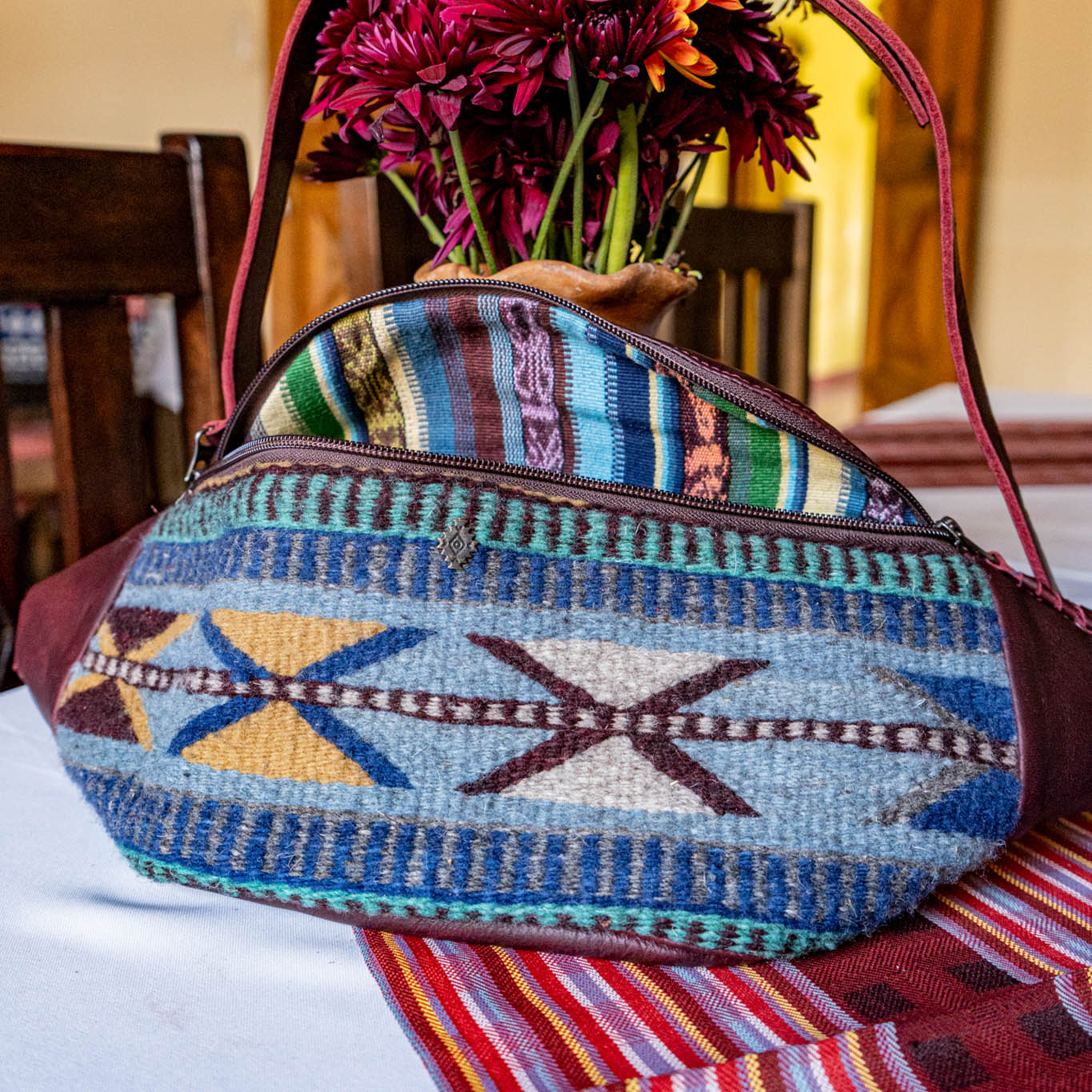 MANNY PACK - MEXICO TEXTILE - VINO TINTO - NO. 15852
