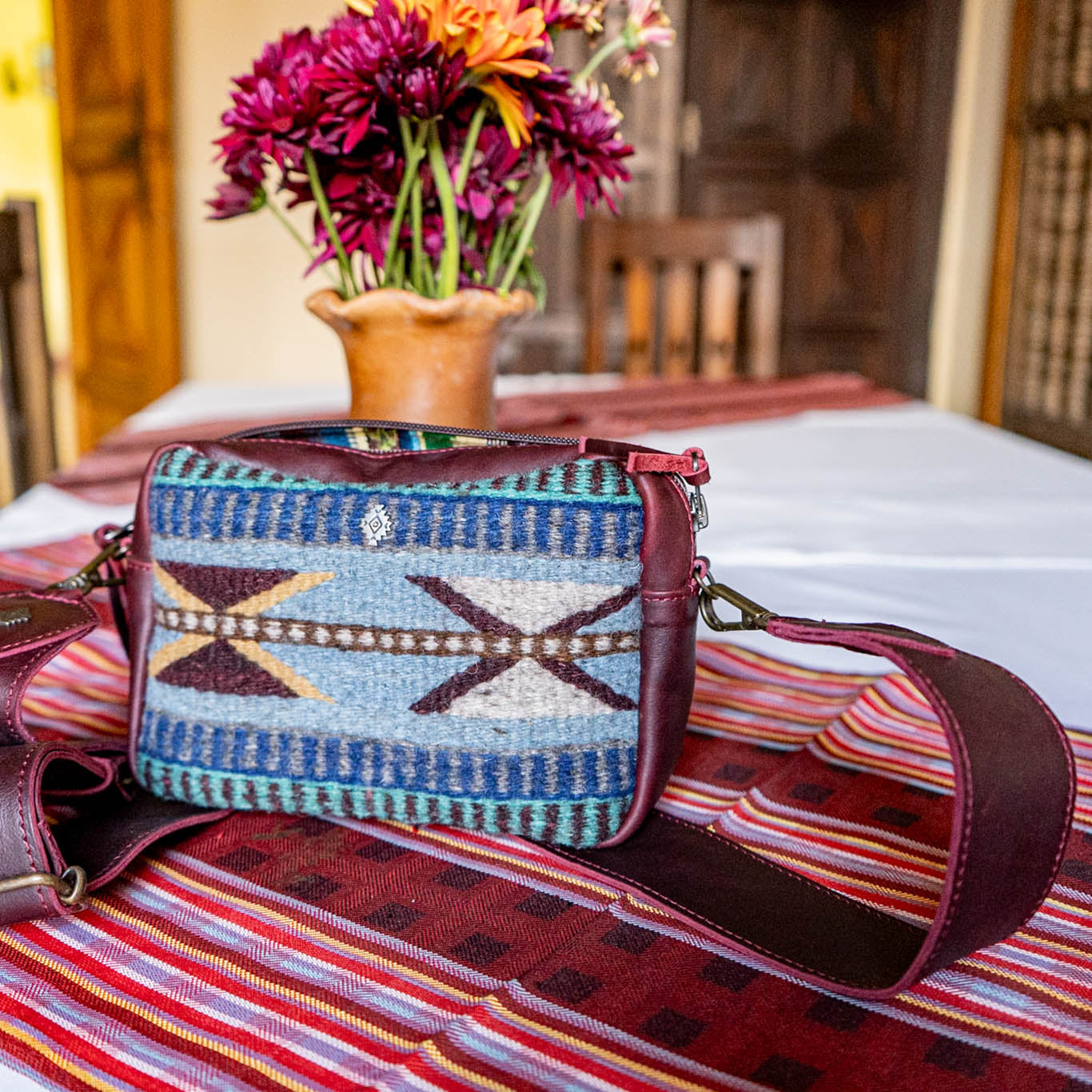 WANDER BAG SET - MEXICO TEXTILE - VINO TINTO - NO. 15847