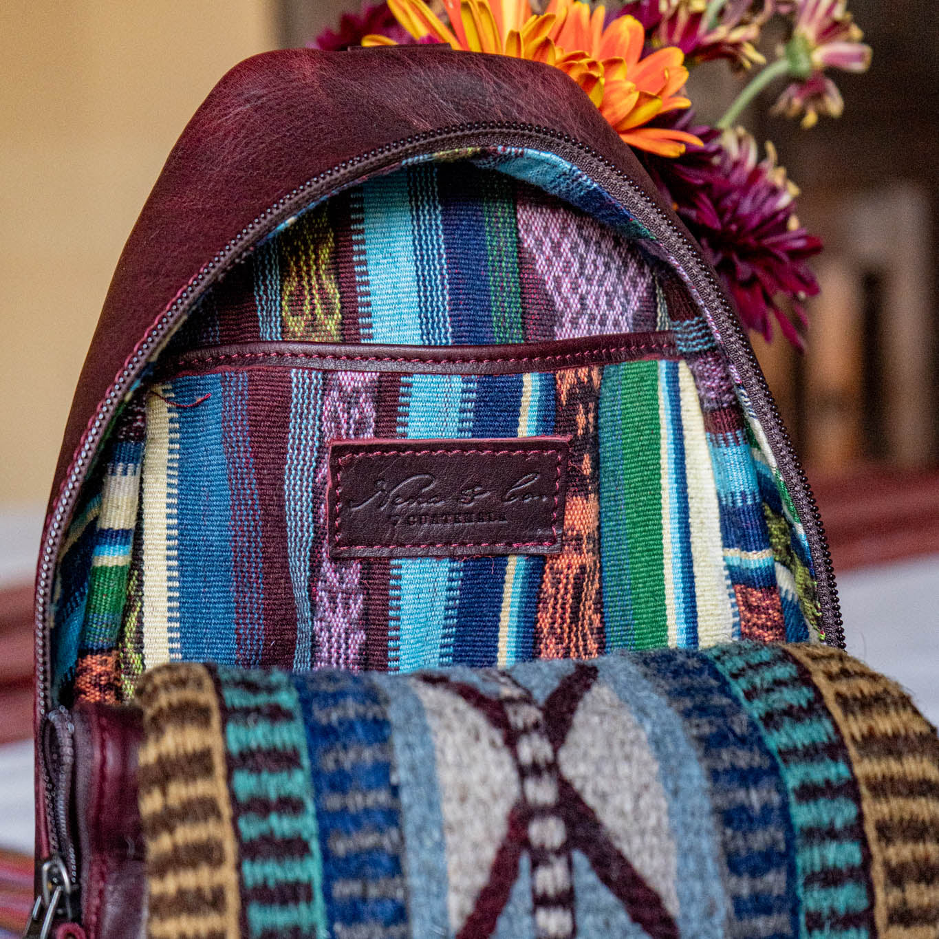 CROSSBODY SLING 2.0 - MEXICO TEXTILE - VINO TINTO - NO. 15850