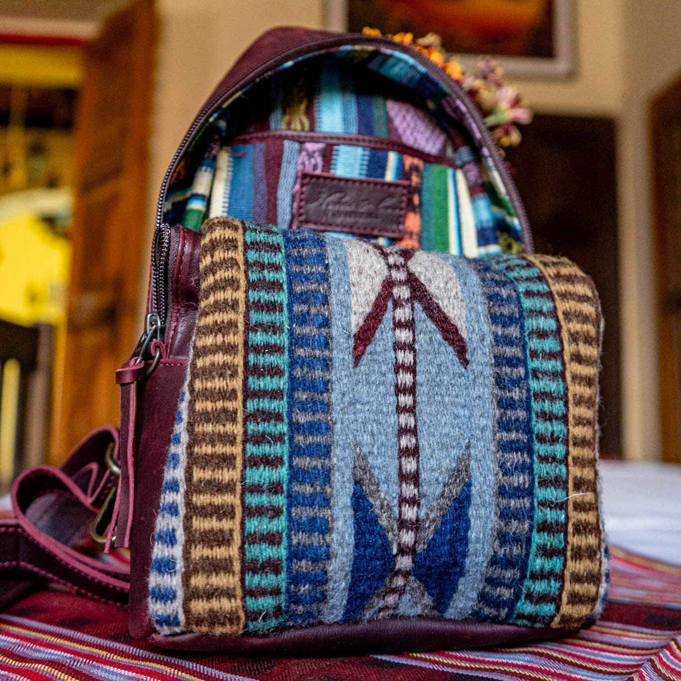 CROSSBODY SLING 2.0 - MEXICO TEXTILE - VINO TINTO - NO. 15850