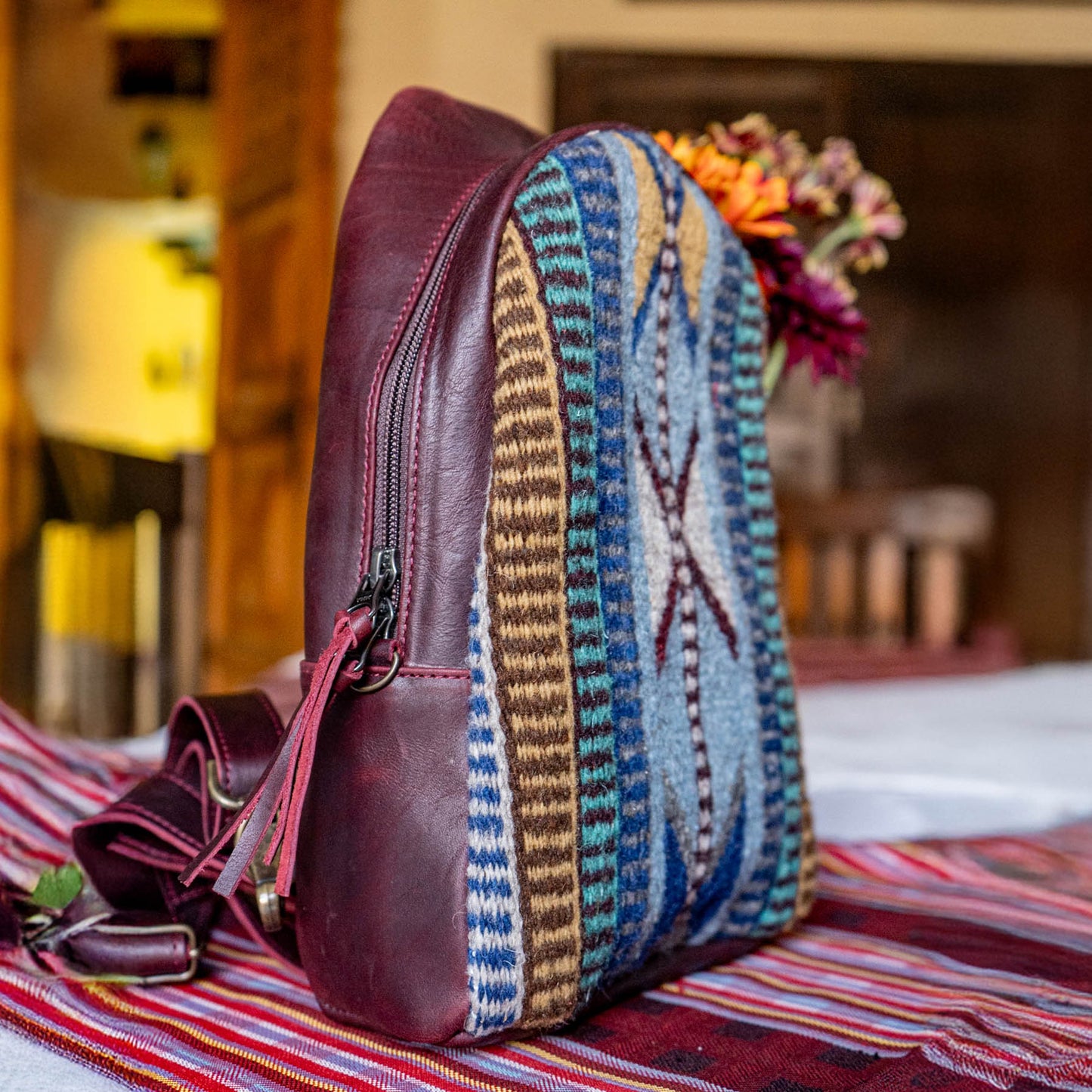 CROSSBODY SLING 2.0 - MEXICO TEXTILE - VINO TINTO - NO. 15850