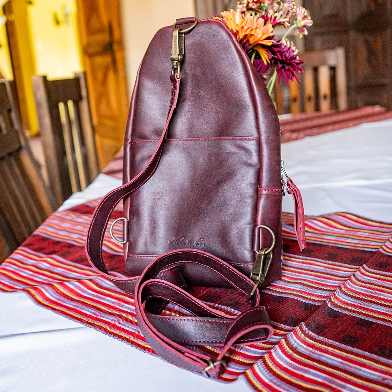CROSSBODY SLING 2.0 - MEXICO TEXTILE - VINO TINTO - NO. 15850