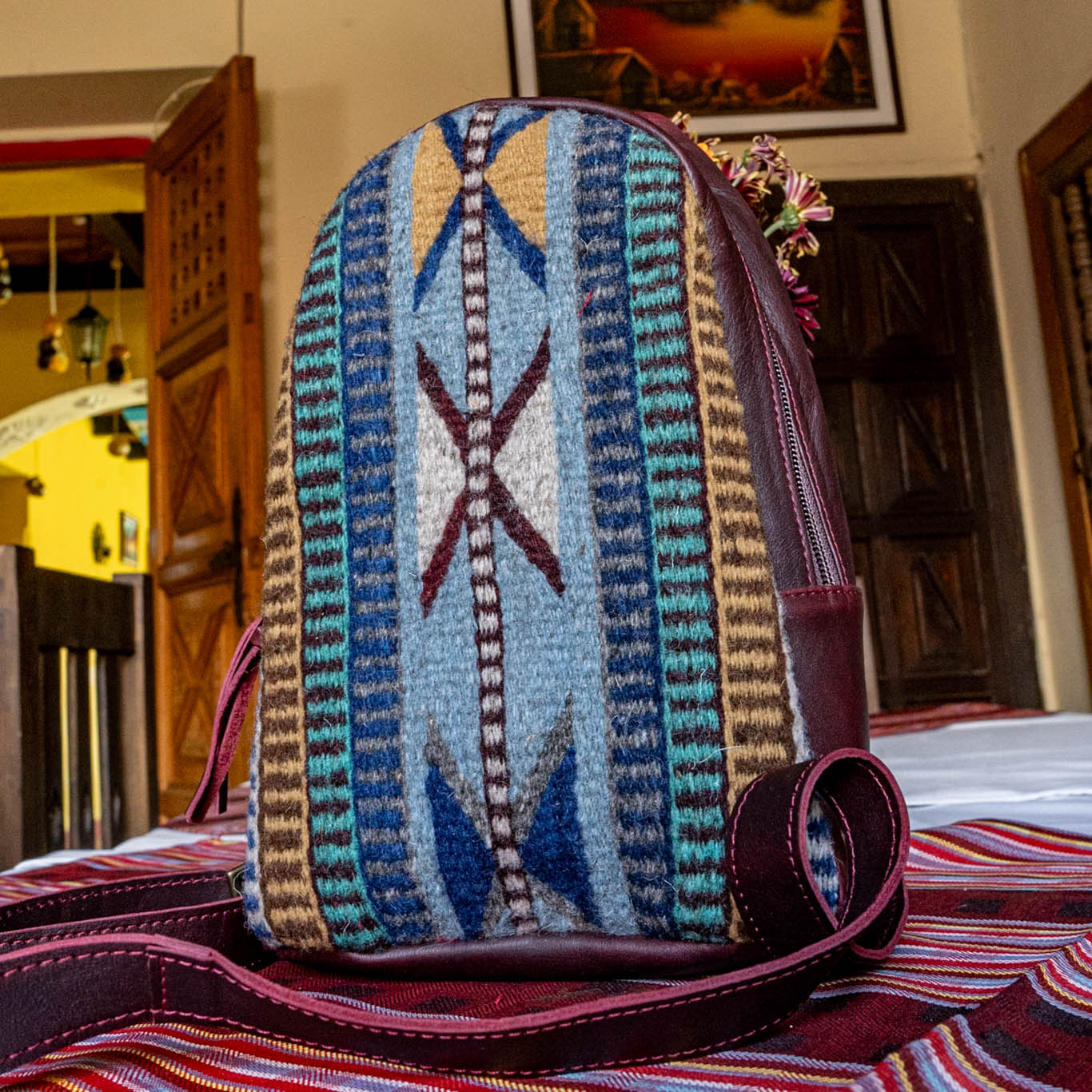 CROSSBODY SLING 2.0 - MEXICO TEXTILE - VINO TINTO - NO. 15850