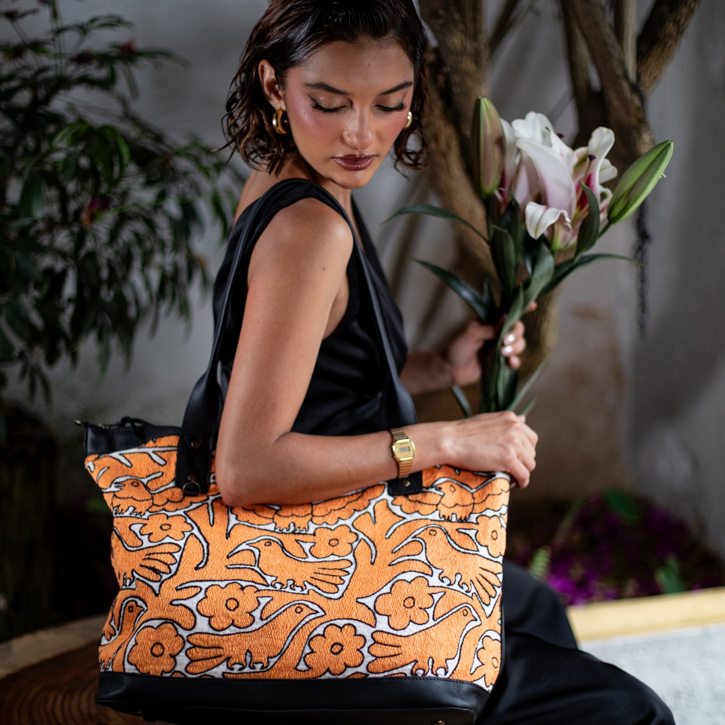 PERFECT OVERNIGHTER - OTOMÍ TEXTILE - BLACK - NO. 18193