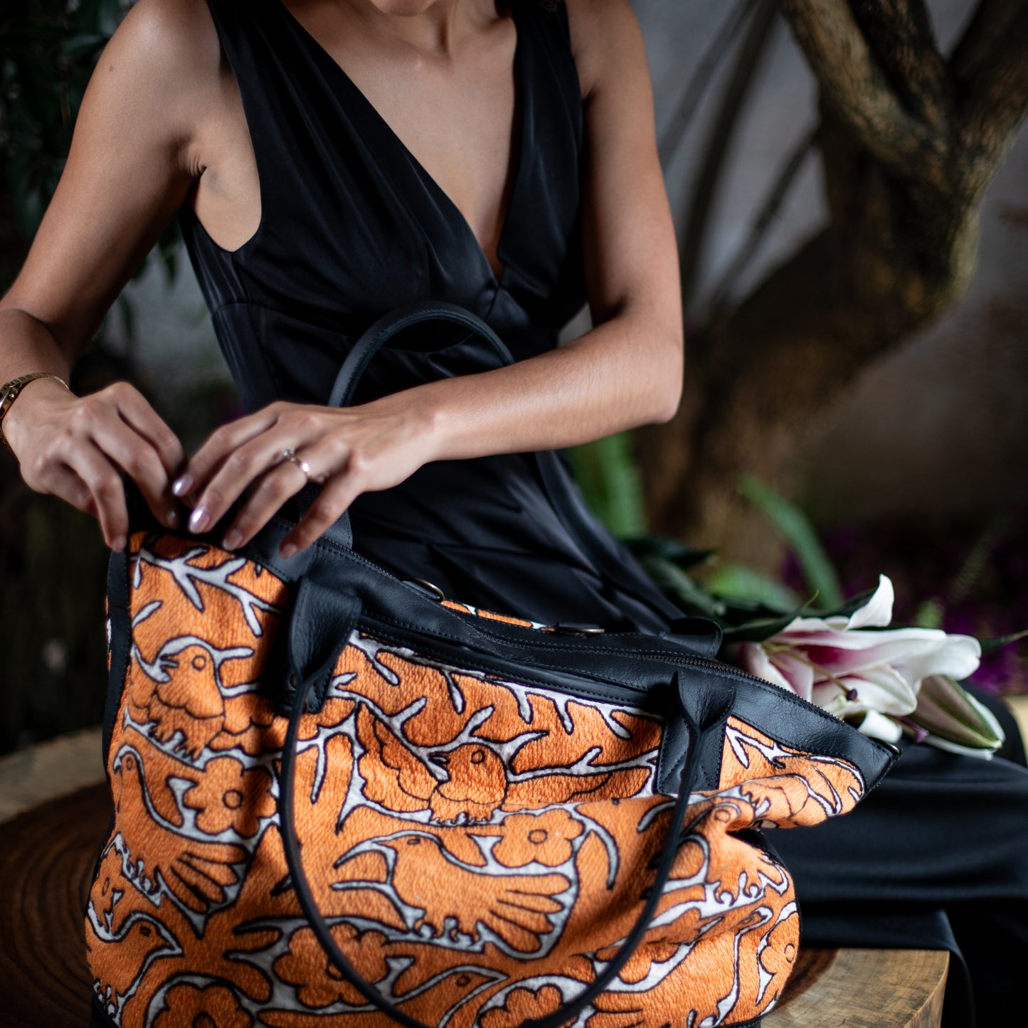 PERFECT OVERNIGHTER - OTOMÍ TEXTILE - BLACK - NO. 18193