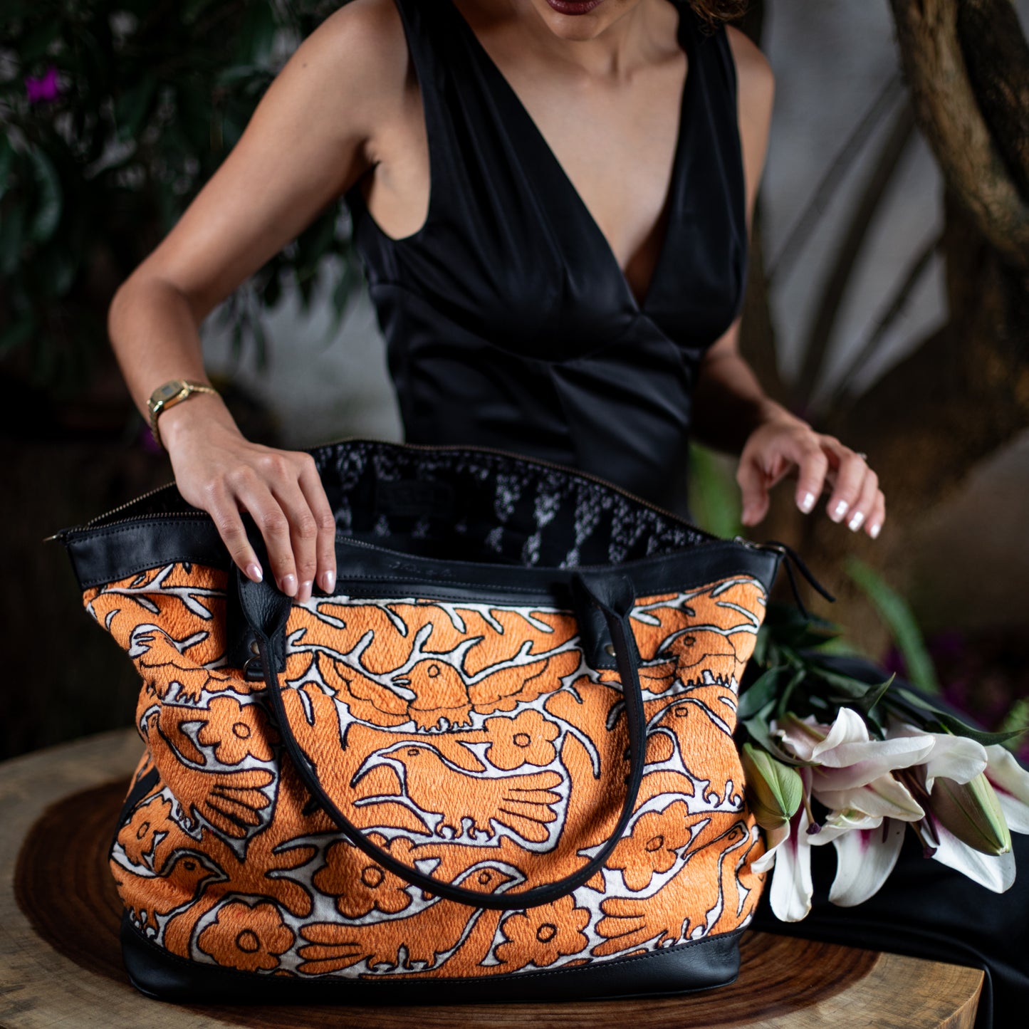 PERFECT OVERNIGHTER - OTOMÍ TEXTILE - BLACK - NO. 18193