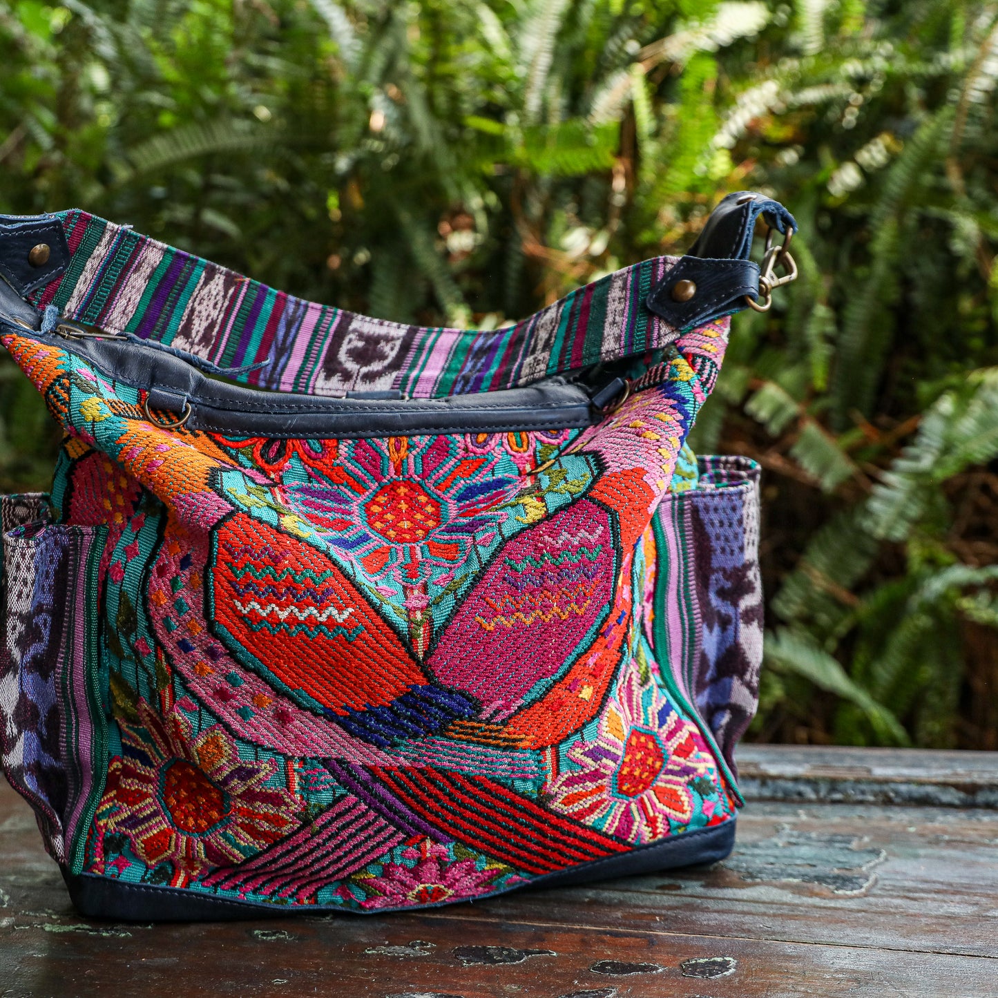 **SHIP WINDOW** BEATRIZ MCDB + DIAMANTE STRAP - OOAK HUIPIL - NAVY - NO. 201551