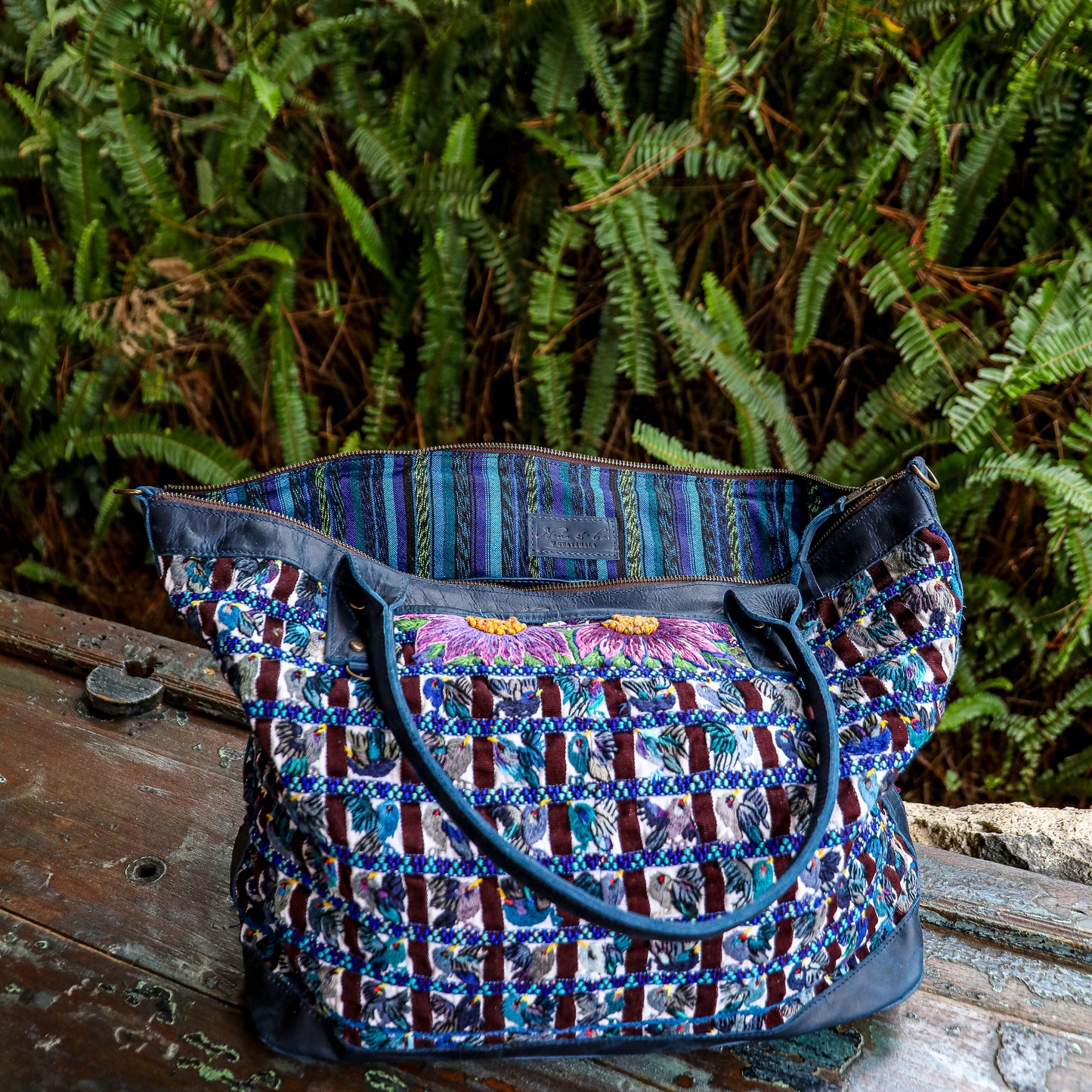 **SHIP WINDOW** PERFECT OVERNIGHTER - OOAK HUIPIL - NAVY - NO. 201559