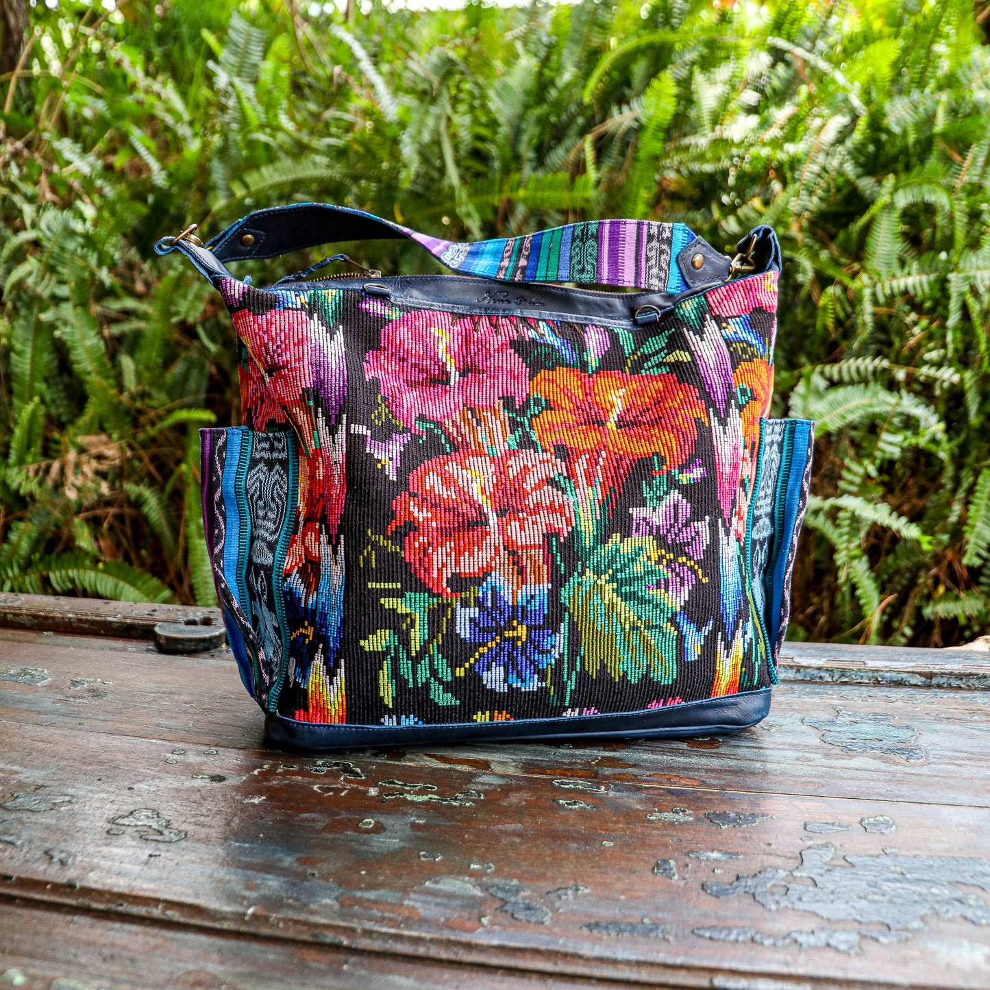 **SHIP WINDOW** BEATRIZ CDB + DIAMANTE STRAP - OOAK HUIPIL - NAVY - NO. 201556