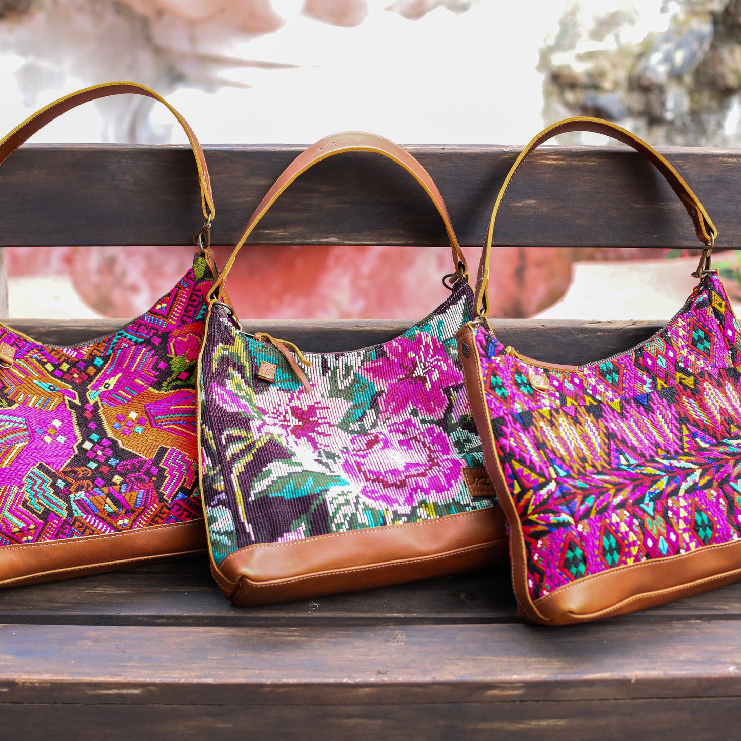 SMALL PENELOPE BAG - OOAK HUIPIL - CAFE - NO. 200384