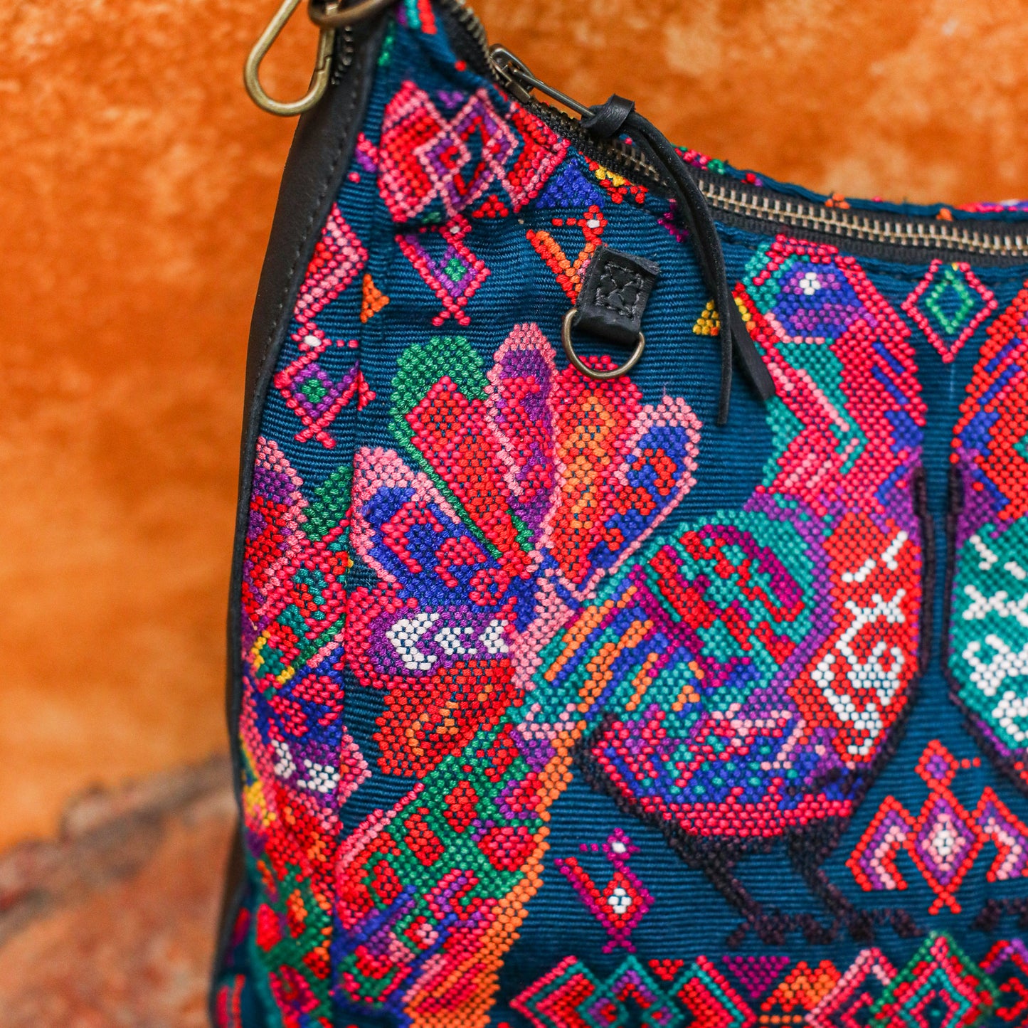 SMALL PENELOPE BAG - OOAK HUIPIL - BLACK - NO. 200396