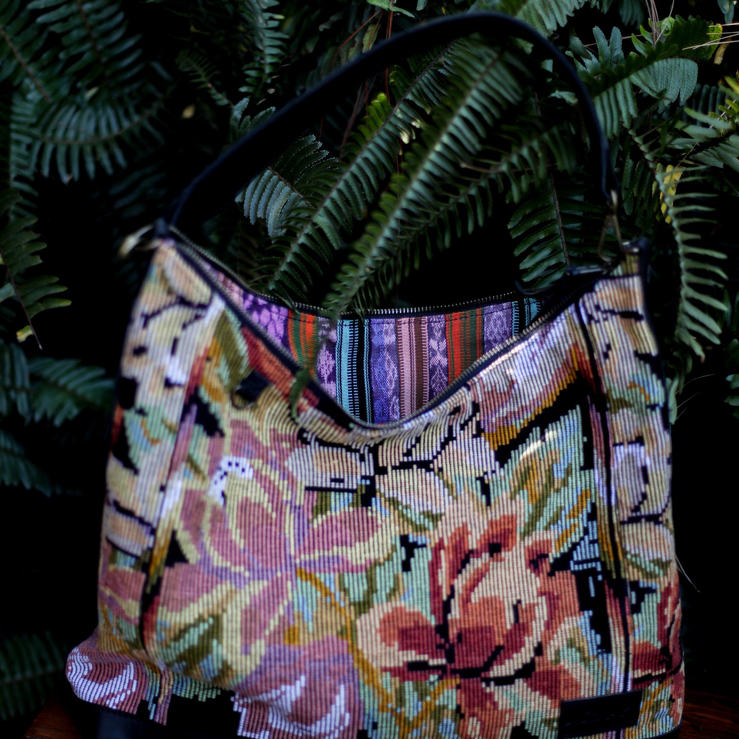 PENELOPE BAG - OOAK HUIPIL - BLACK - NO. 200014
