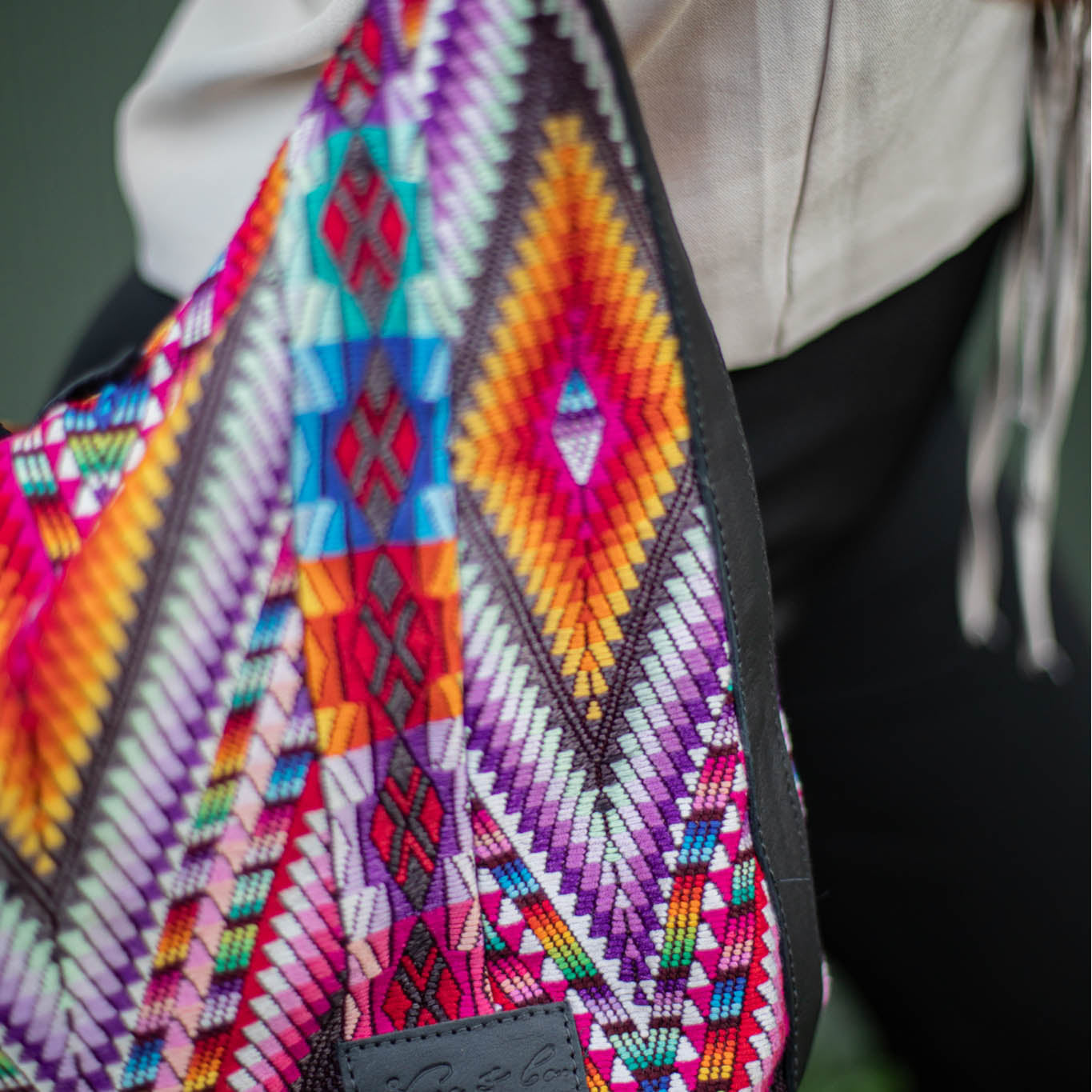 PENELOPE BAG - OOAK HUIPIL - BLACK - NO. 17421