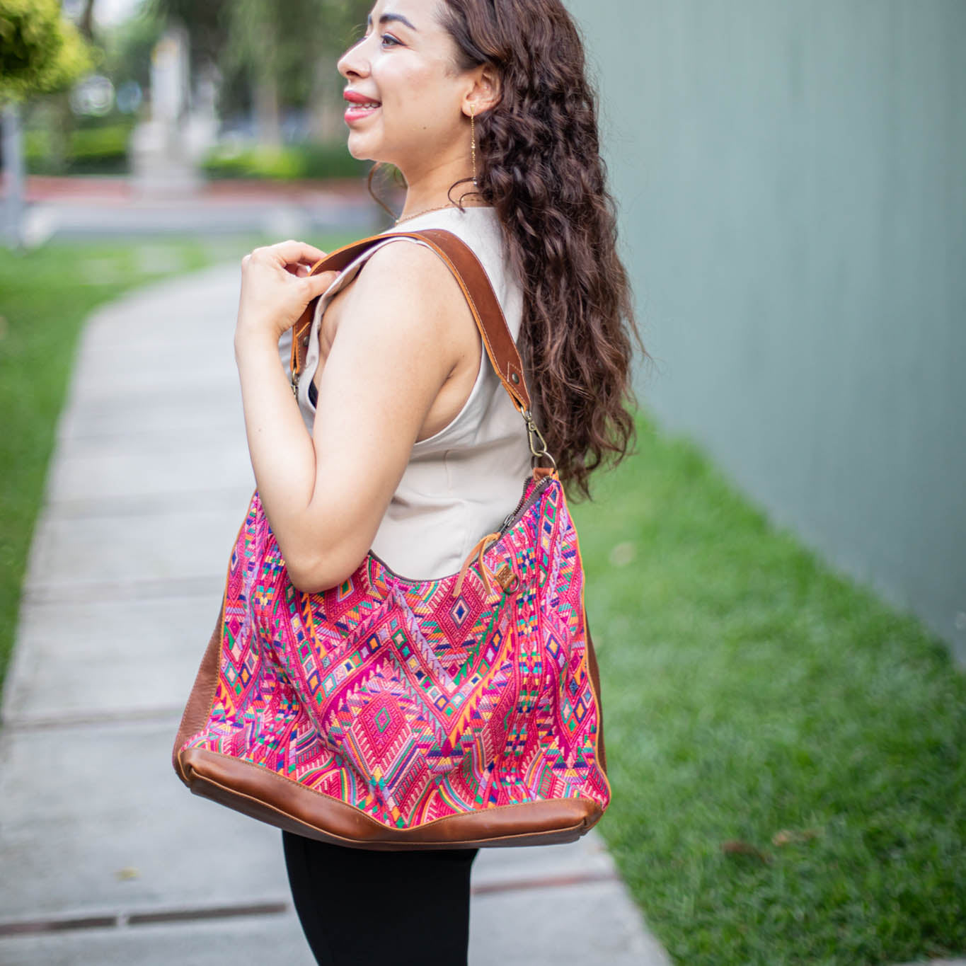 PENELOPE BAG - OOAK HUIPIL - CAFE - NO. 17433