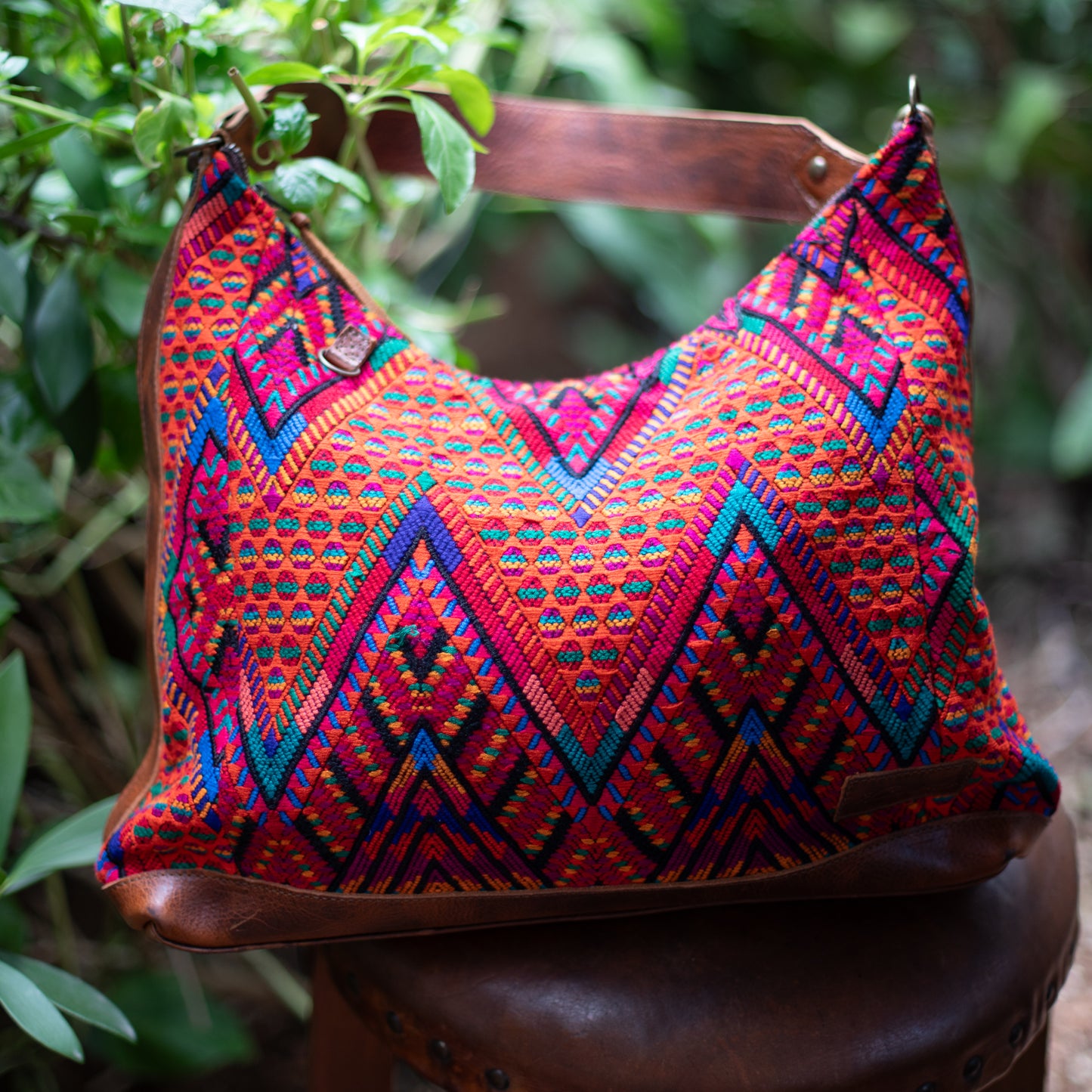 PENELOPE BAG - OOAK HUIPIL - HONEY - NO. 17662 **SHIP WINDOW**