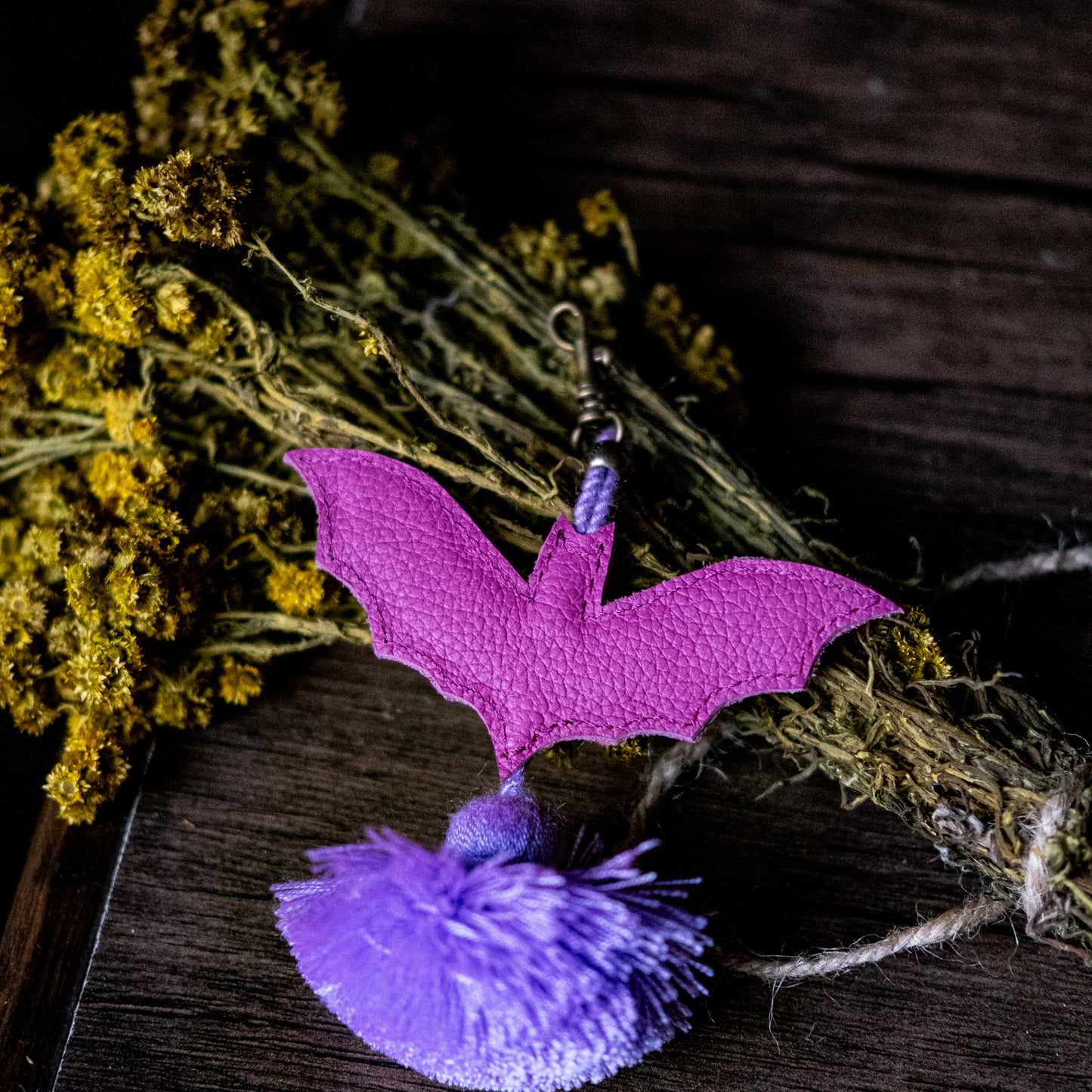 LEATHER BAT CHARM - BABY RHINO