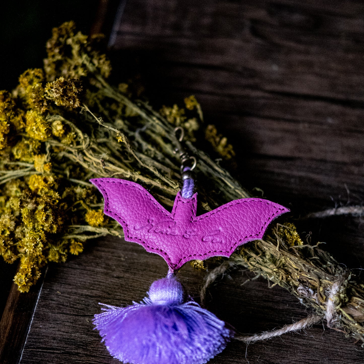 LEATHER BAT CHARM - BABY RHINO