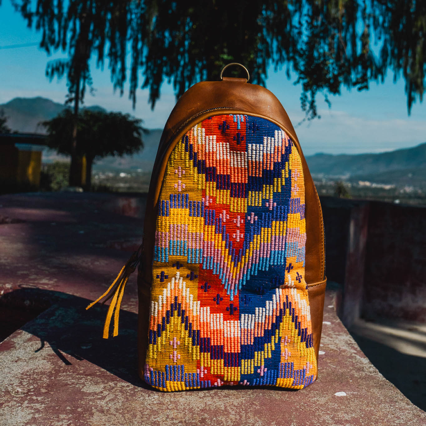 2.0 CROSSBODY SLING - H&S MOONS - CAFE - NO. 15410