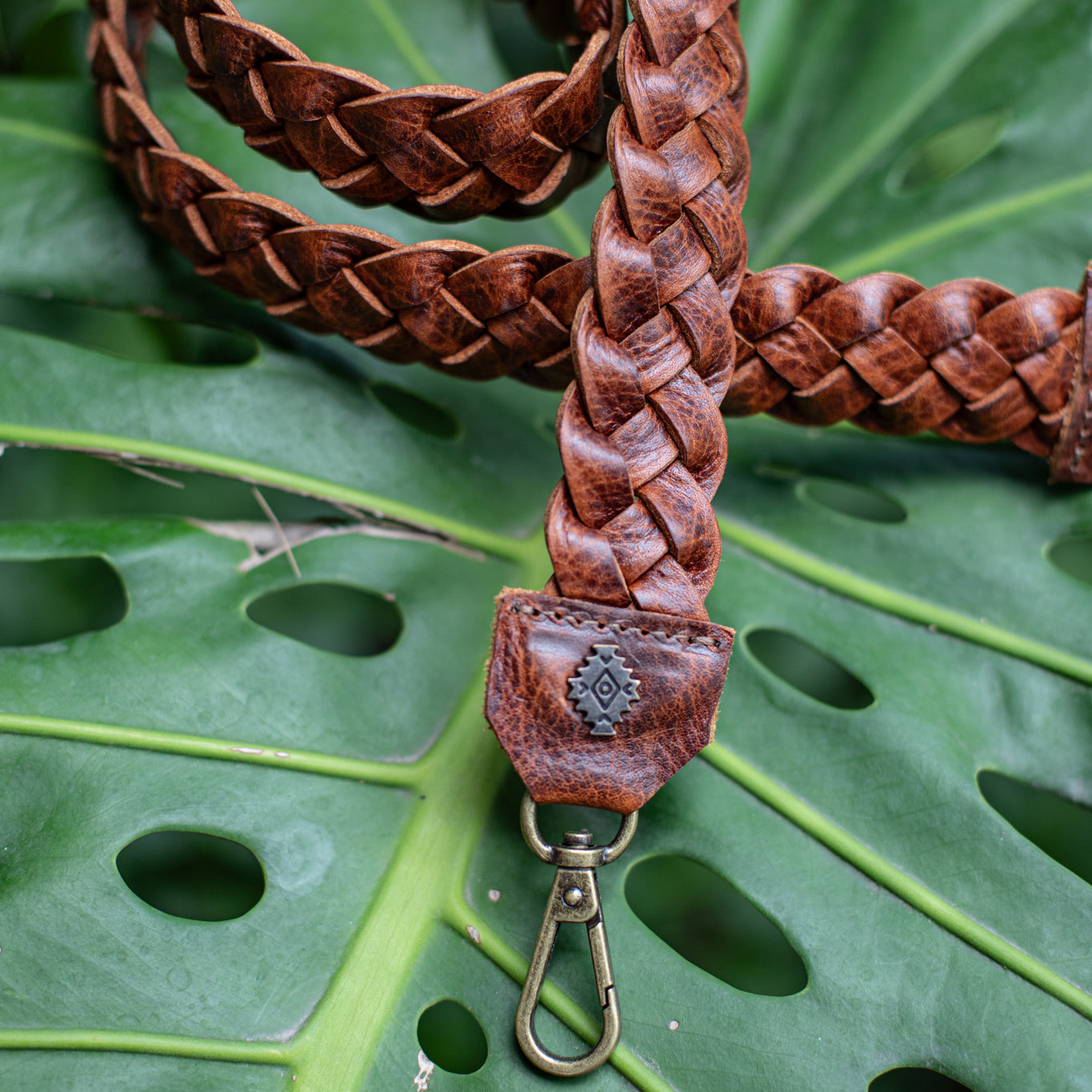 BRAIDED CROSSBODY STRAP - HONEY