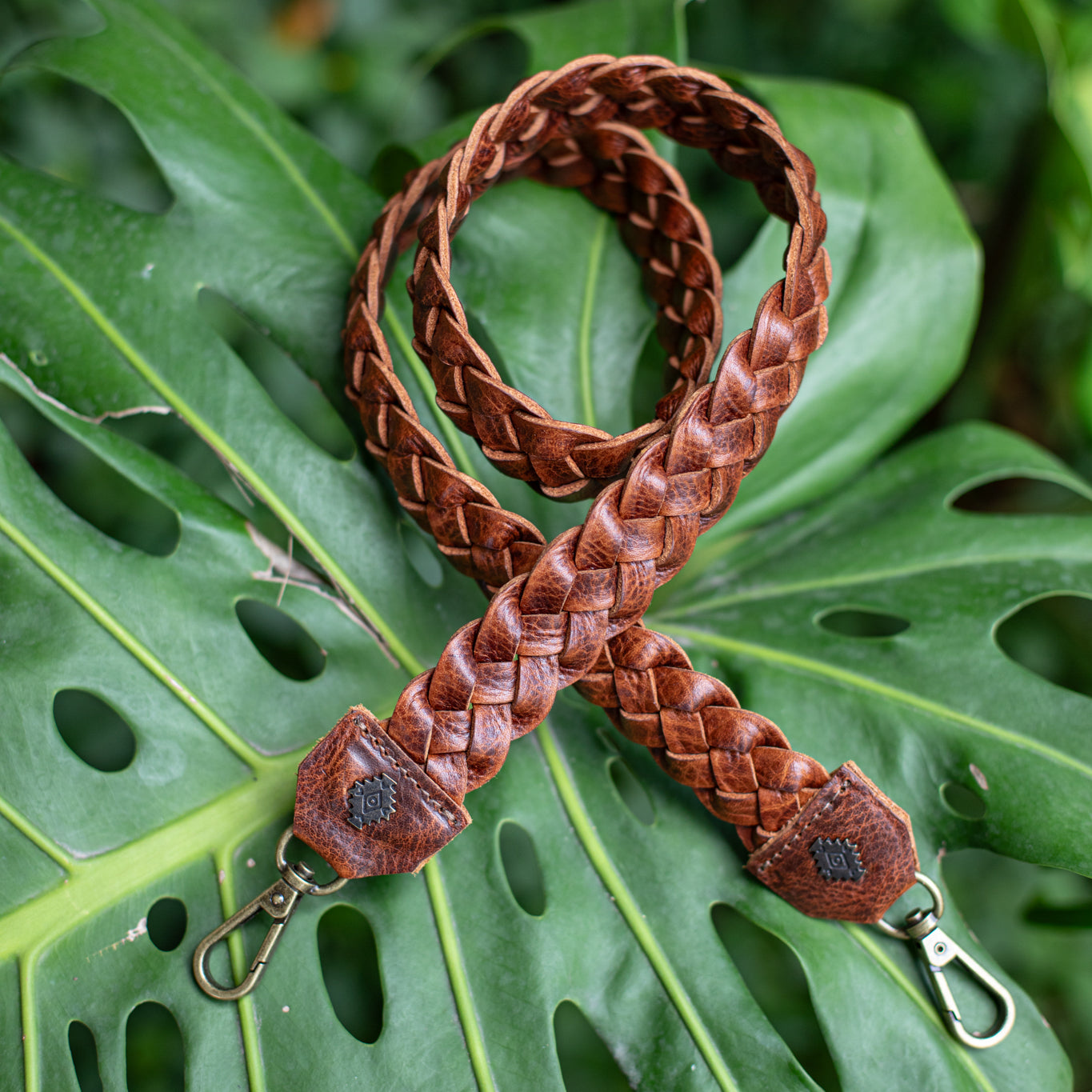 BRAIDED CROSSBODY STRAP - HONEY