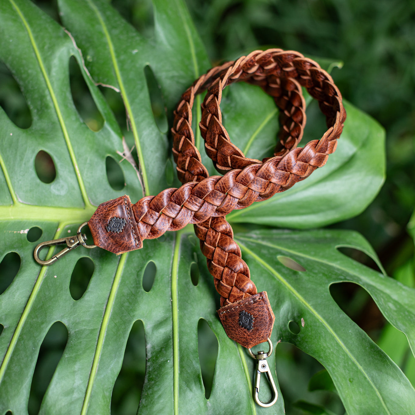BRAIDED CROSSBODY STRAP - HONEY