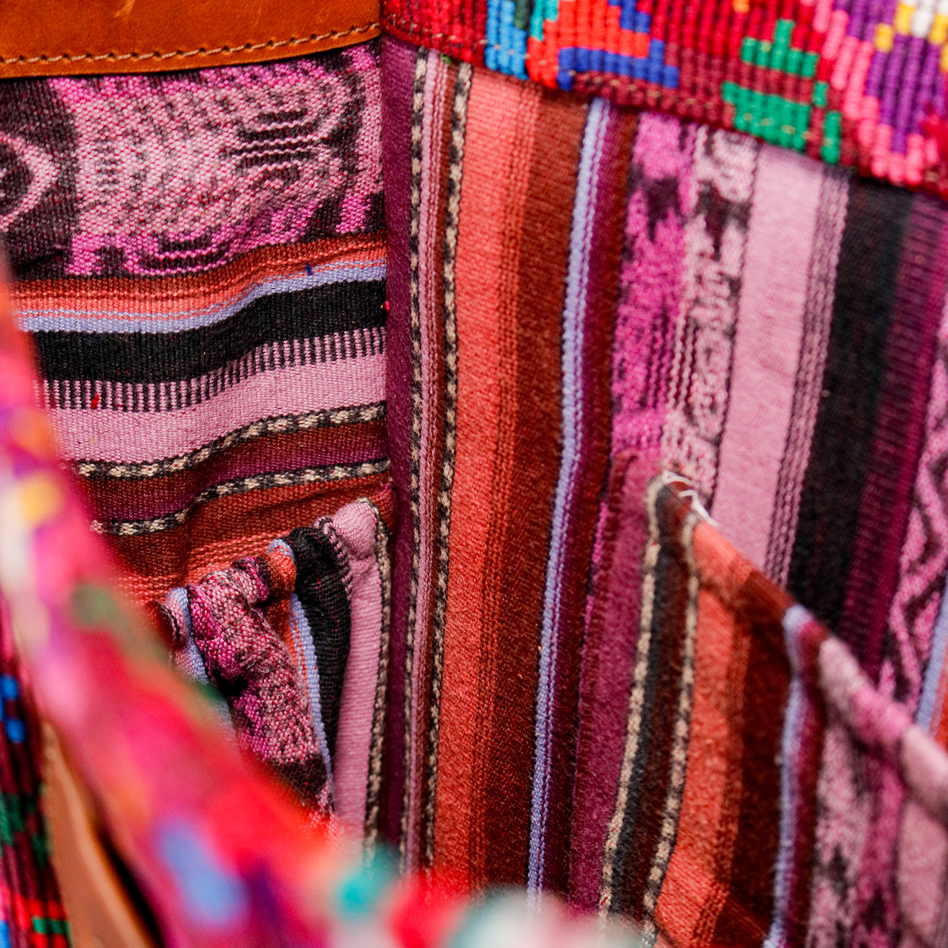 PERFECT TRAVEL TOTE - OOAK HUIPIL - CAFE - NO. 16383