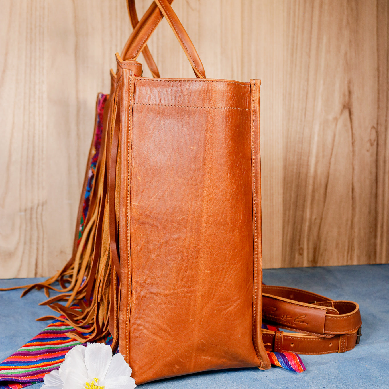 PERFECT TRAVEL TOTE - OOAK HUIPIL - CAFE - NO. 16383