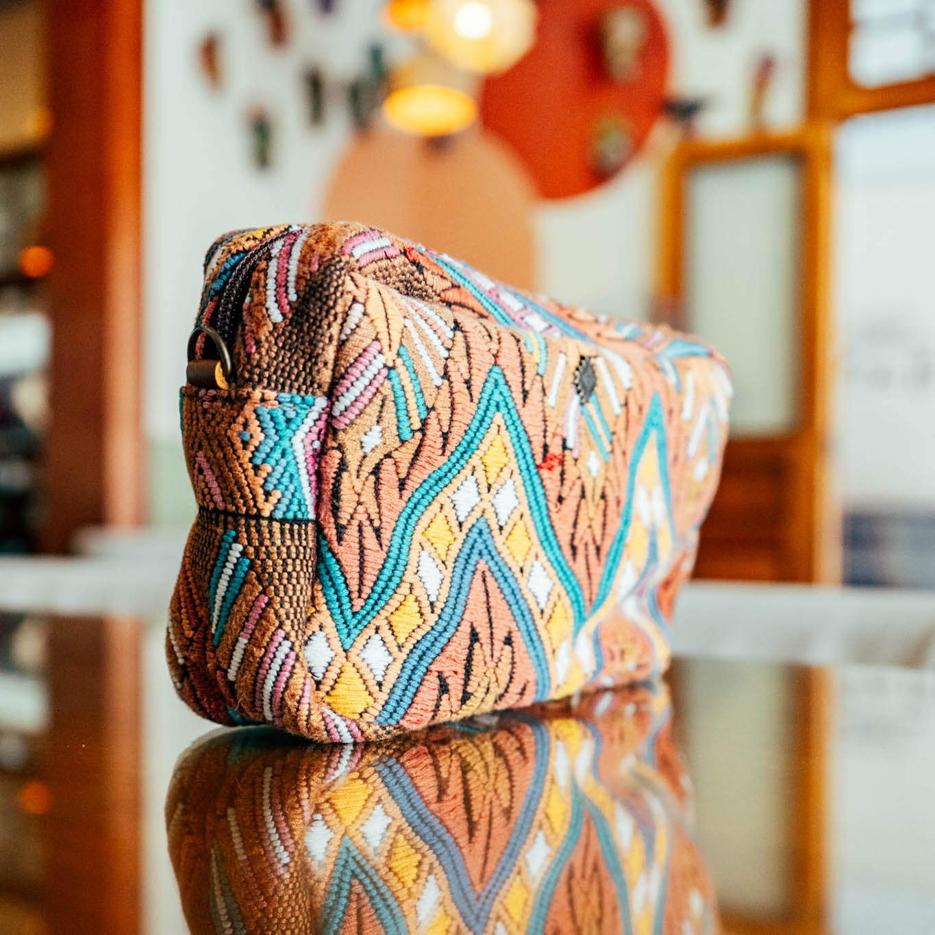 WANDER CROSSBODY BAG + STRAP SET - OOAK HUIPIL & CORTE - CAFE - NO. 15724
