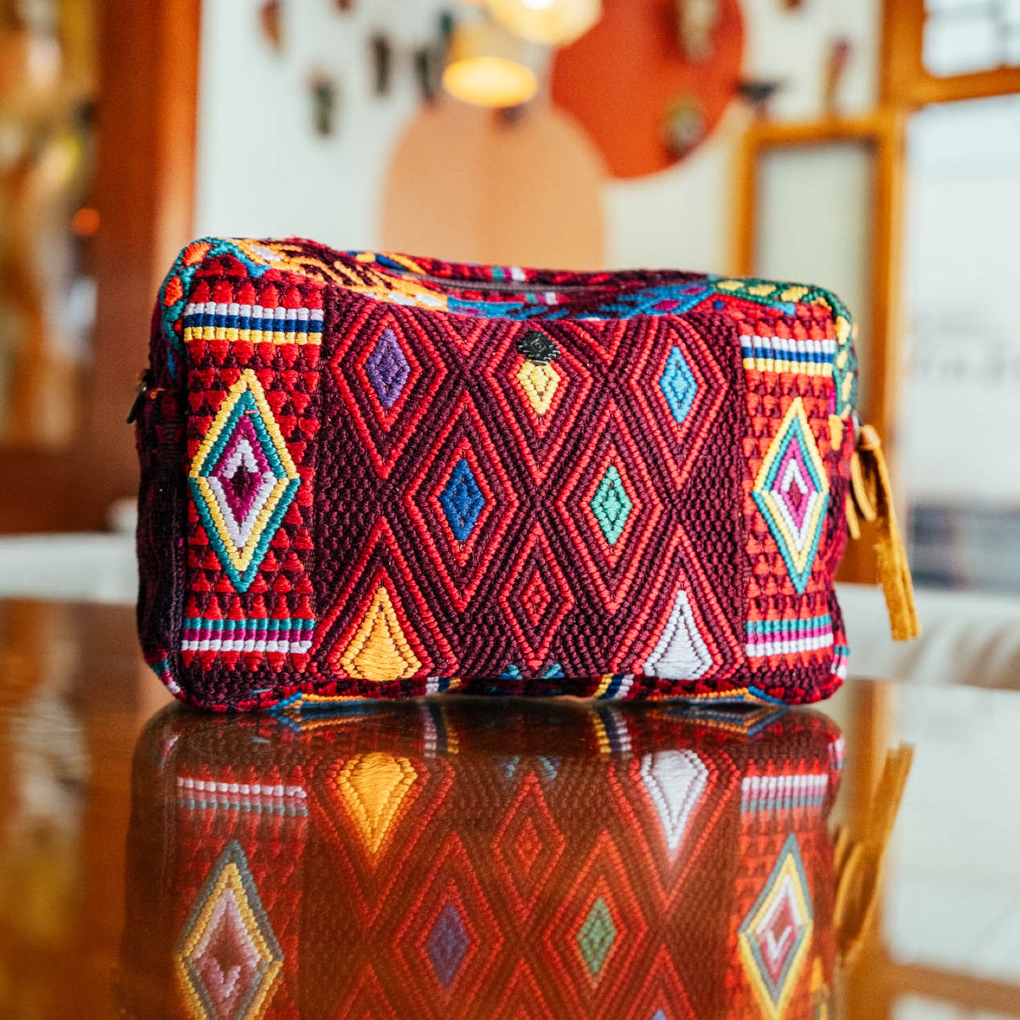 WANDER CROSSBODY BAG + STRAP SET - OOAK HUIPIL & CORTE - CAFE - NO. 15723
