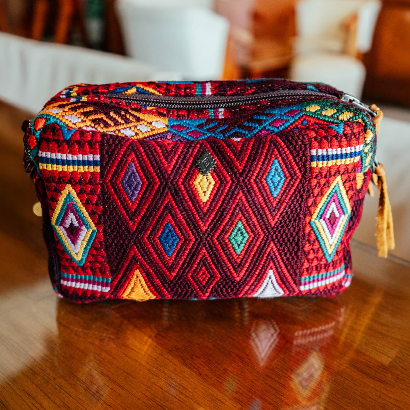 WANDER CROSSBODY BAG + STRAP SET - OOAK HUIPIL & CORTE - CAFE - NO. 15723