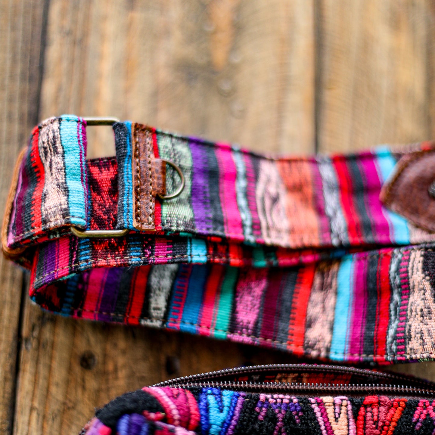 WANDER CROSSBODY SET - OOAK HUIPIL - HONEY - NO. 18554